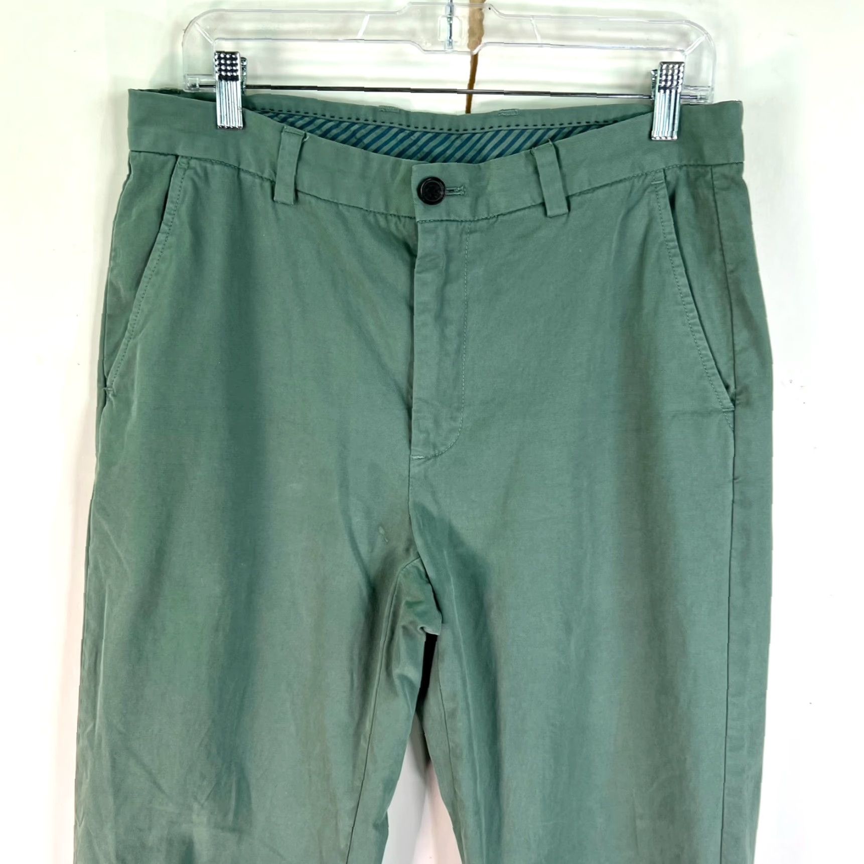 Brooks Brothers Brooks Brothers Clark Fit Chino Pants Mens Size 33 Green Khaki 33x32 Cotton Regular Straight Modern Classic Mens Clothing Size US 33 - 2 Thumbnail