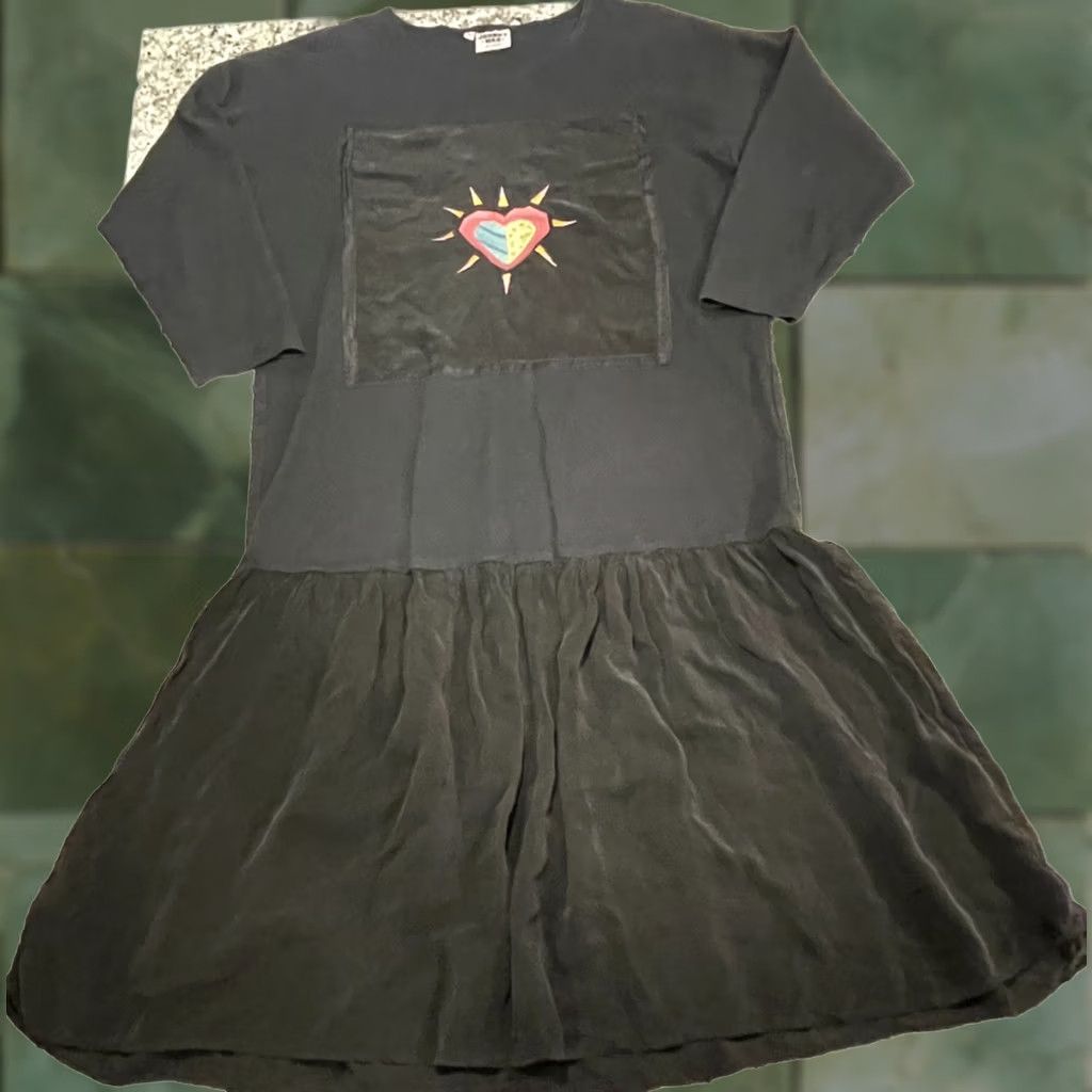 Johnny Was VINTAGE Johnny Was Black Shirt Dress Womens M Blue Size M / US 6-8 / IT 42-44 - 1 Thumbnail