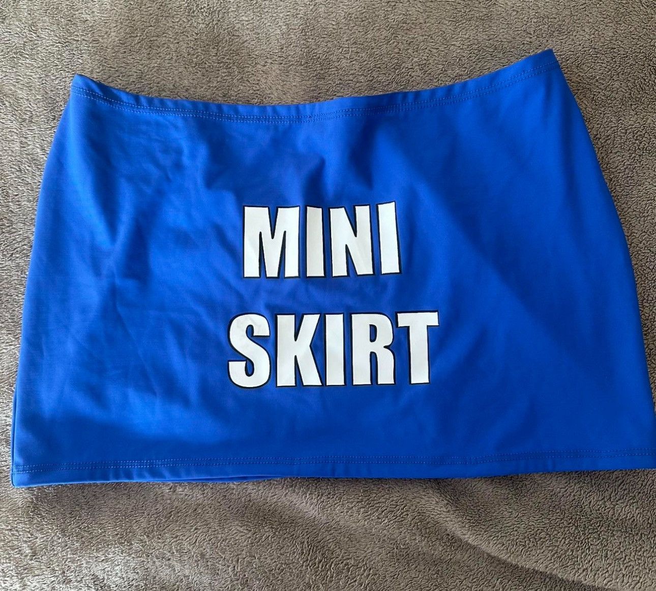 Other Blue womens mini skirt with white lettering Size 30" / US 8 / IT 44 - 1 Thumbnail