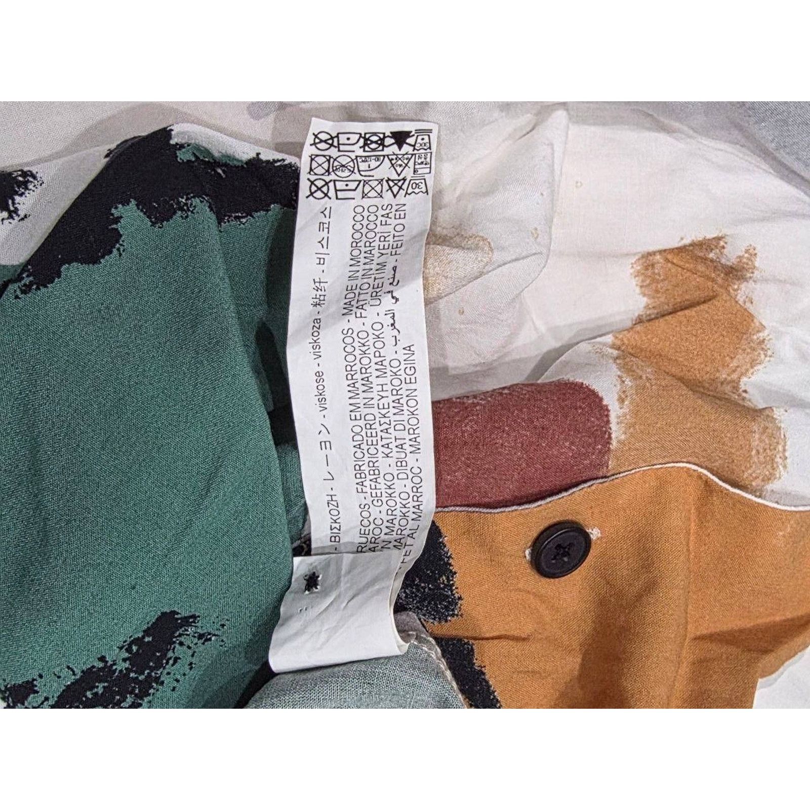 Zara Zara Men's Multicolor Art Y2K Abstract Shirt Medium A003330 Size US M / EU 48-50 / 2 - 7 Thumbnail