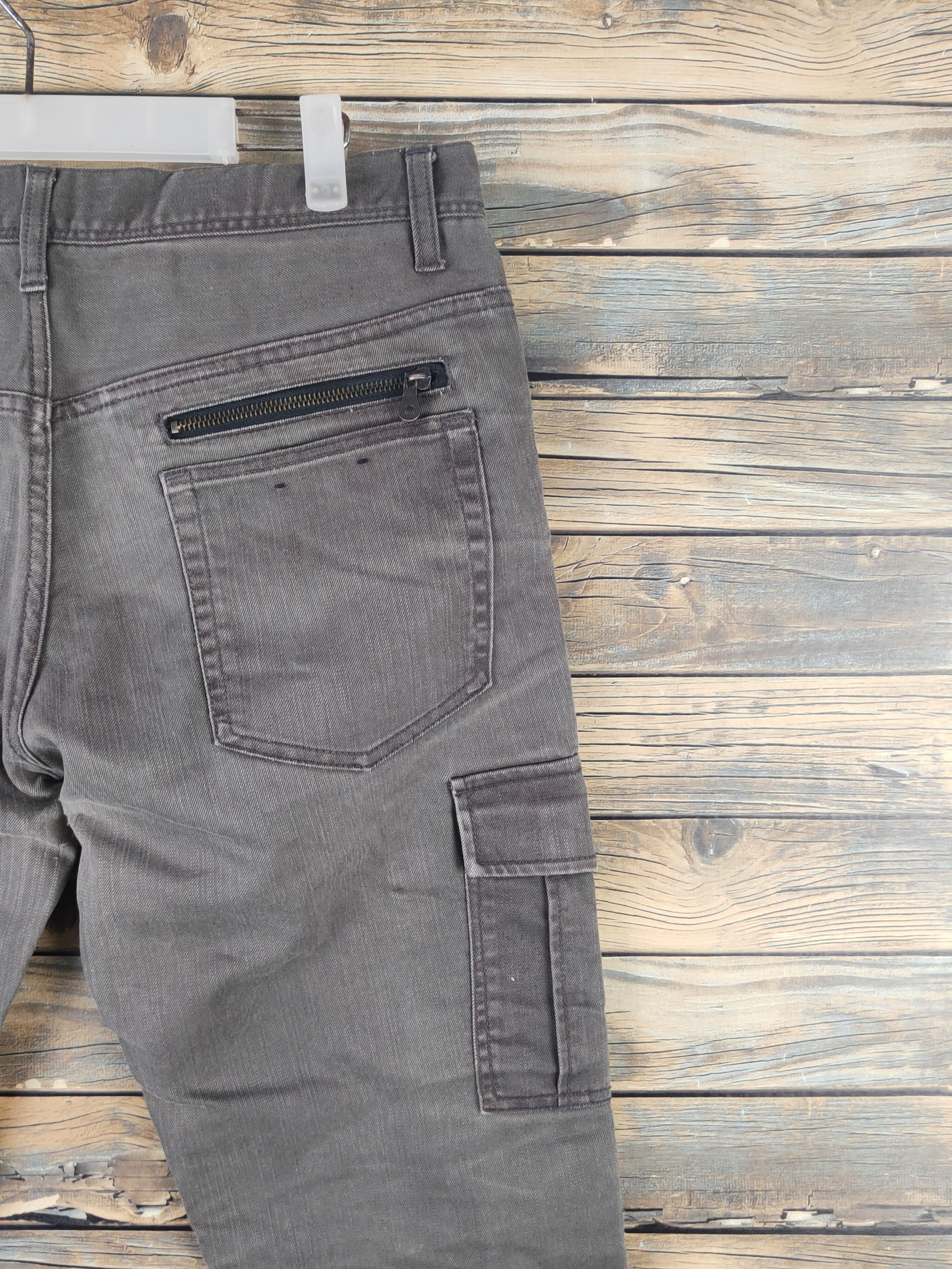 Japanese Brand DL Bull Brown Faded Multipocket Cargo Pants #46-099 Size US 34 / EU 50 - 10 Thumbnail