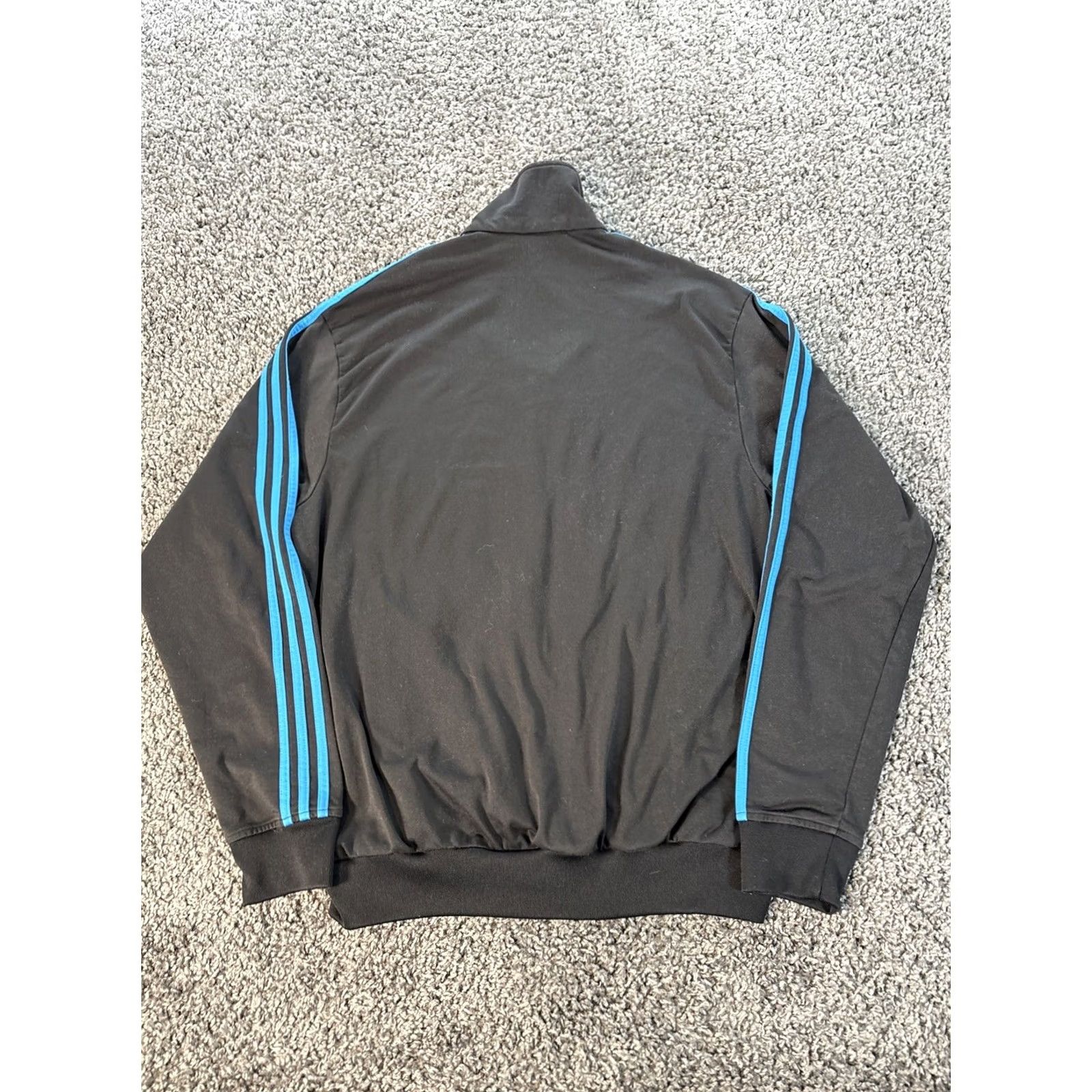 Adidas Adidas Trefoil Jacket Men L Black 3 Stripe Track Logo Full Zip Racing Embroidered Size US L / EU 52-54 / 3 - 5 Thumbnail