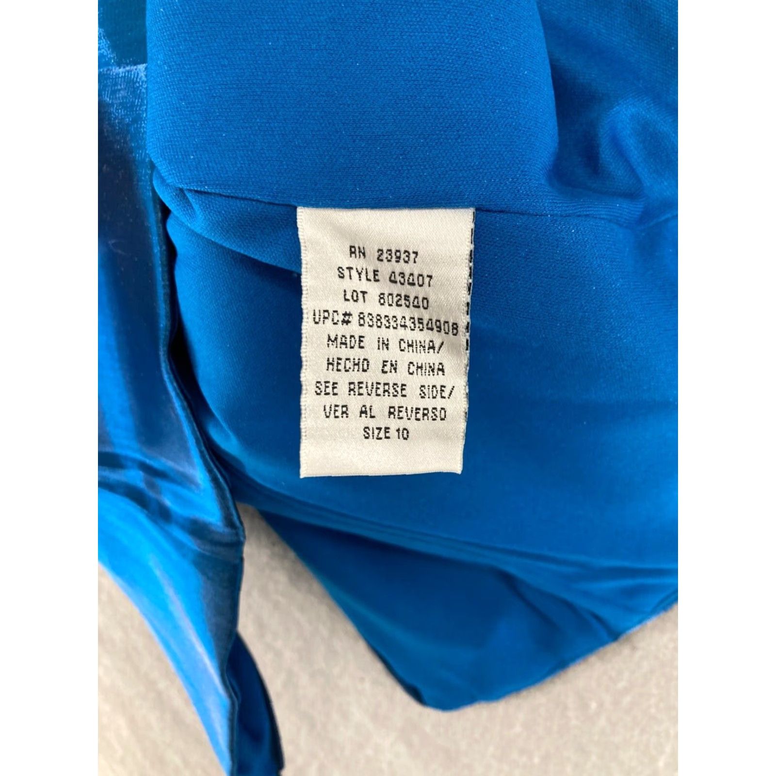 Vintage VINTAGE JR Nites By Carol Lin Womens Shirt Blouse 10 Blue 70s 80s Shoulder Pads Satin Polyester Blend V-Neck Long Sleeve Button Size L / US 10 / IT 46 - 6 Thumbnail