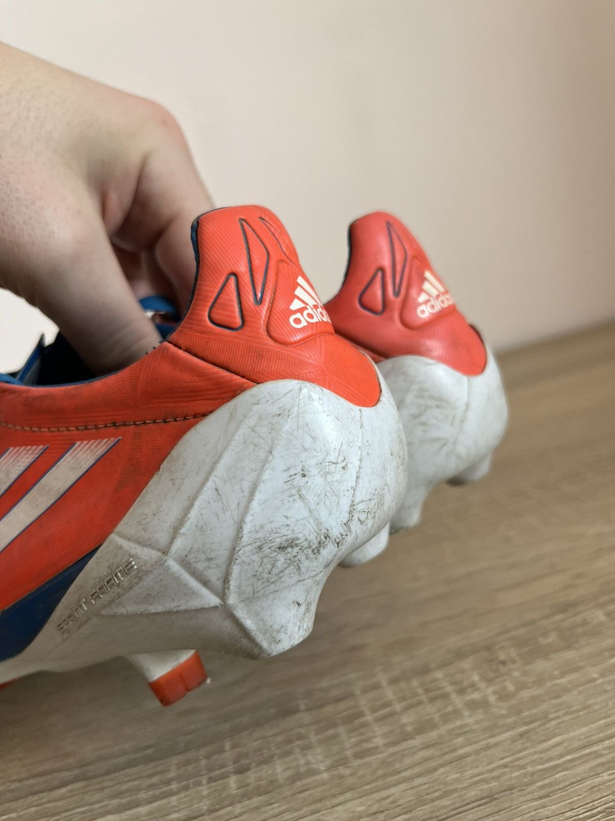 Vintage Adidas F50 adizero Leather Elit Orange boots Size US 9 / EU 42 - 5 Thumbnail