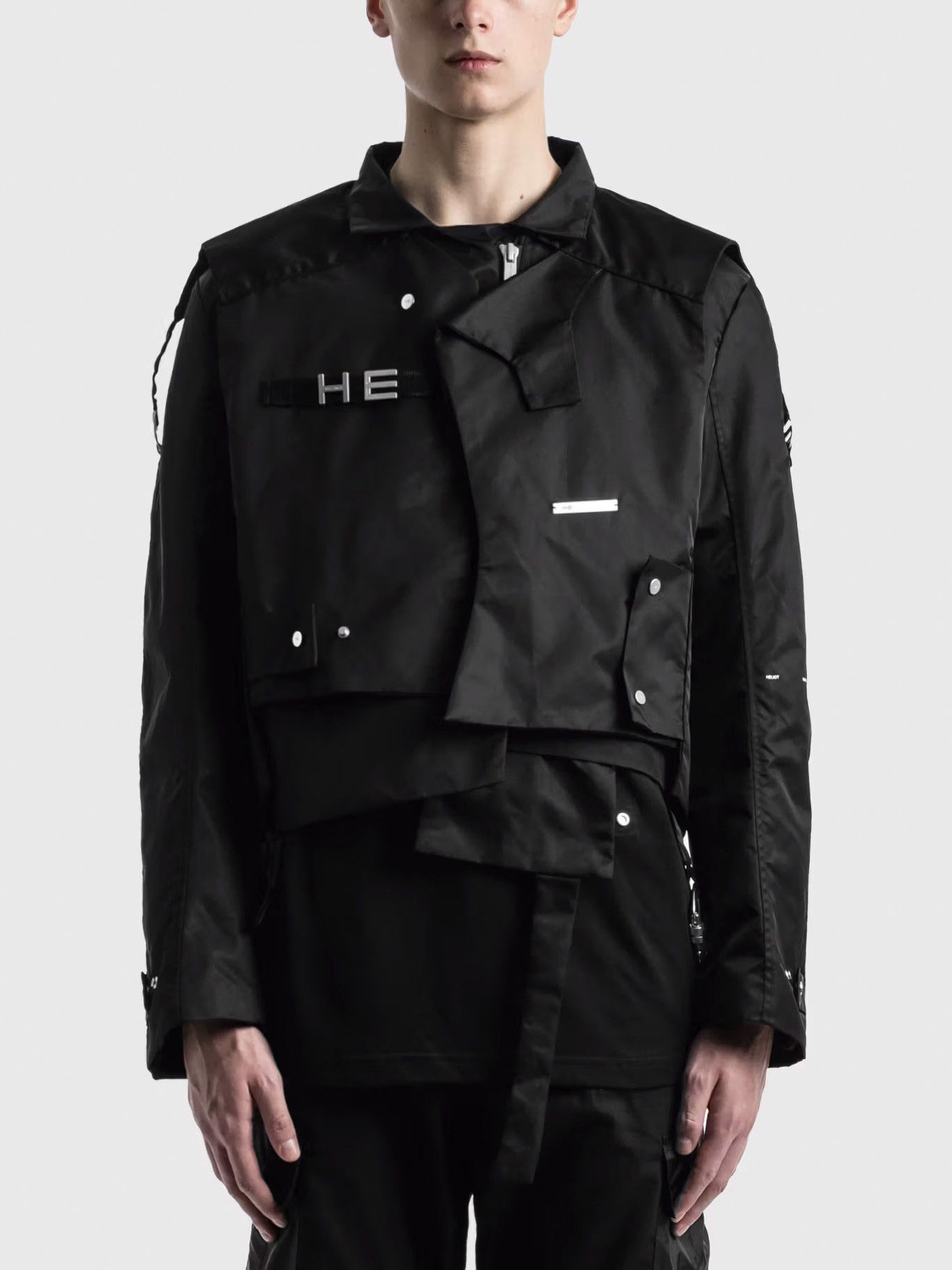 Heliot Emil SS20 'TORQUED ELLIPSE' BULLFIGHTER BLACK TECHNICAL JACKET Size US L / EU 52-54 / 3 - 2 Thumbnail
