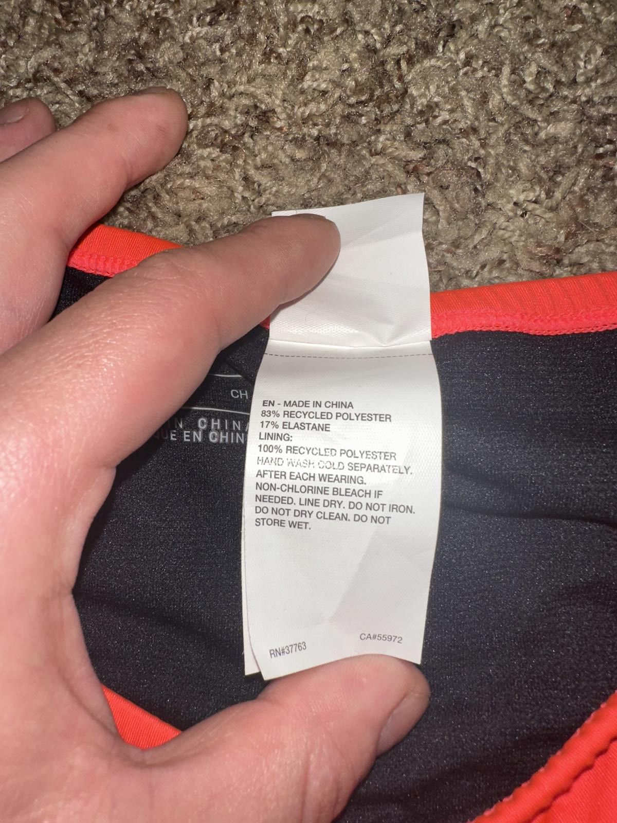 Nike Women's Nike Essential Cheeky Orange/Red Swim Bottom Size ONE SIZE - 3 Thumbnail