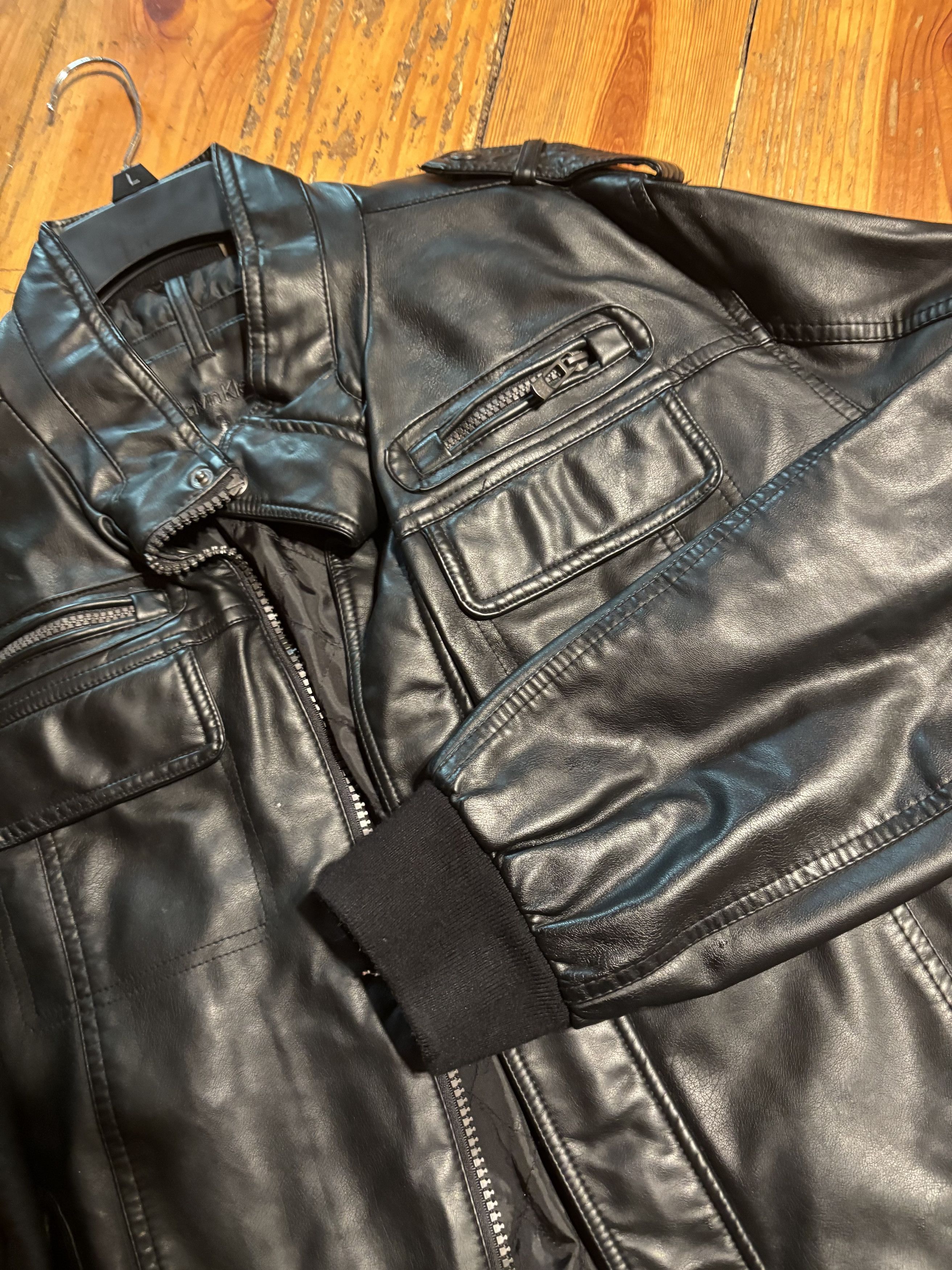 Calvin Klein Calvin Klein Leather Jacket Size US L / EU 52-54 / 3 - 2 Thumbnail