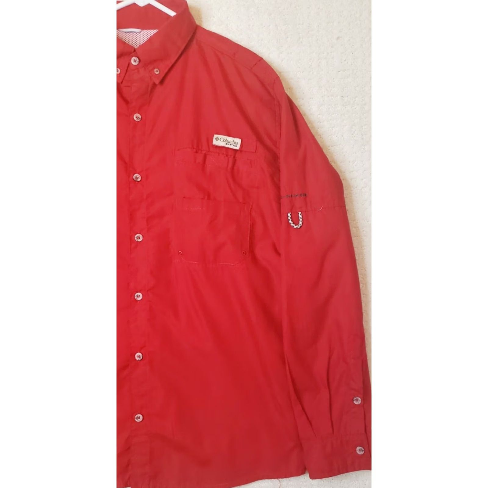 Vintage Columbia Omni-Shade Shirt Mens XL Red Vented Long Sleeve Outdoors Fishing Shirt Size US XL / EU 56 / 4 - 2 Thumbnail