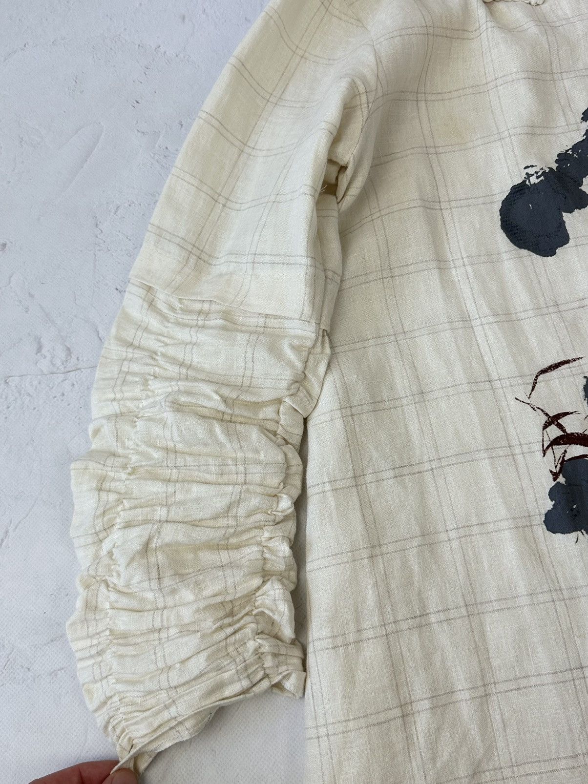 Vintage Vintage Oversized Japanese Style Linen Dress Size M / US 6-8 / IT 42-44 - 6 Thumbnail