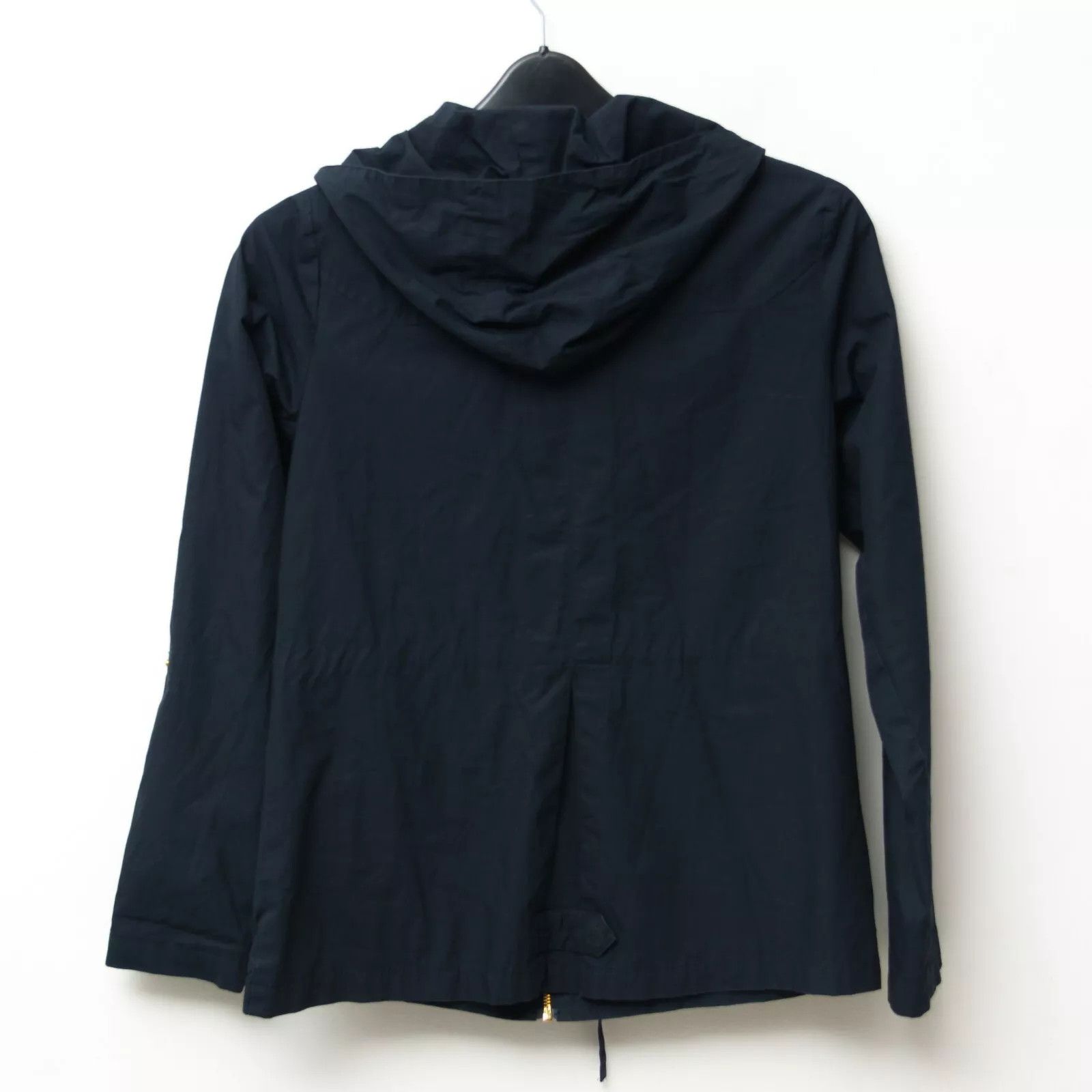 ELVINE PEGGY Women's XS Coat Ladies Jacket Hooded Rain Navy Cotton Size XS / US 0-2 / IT 36-38 - 2 Thumbnail