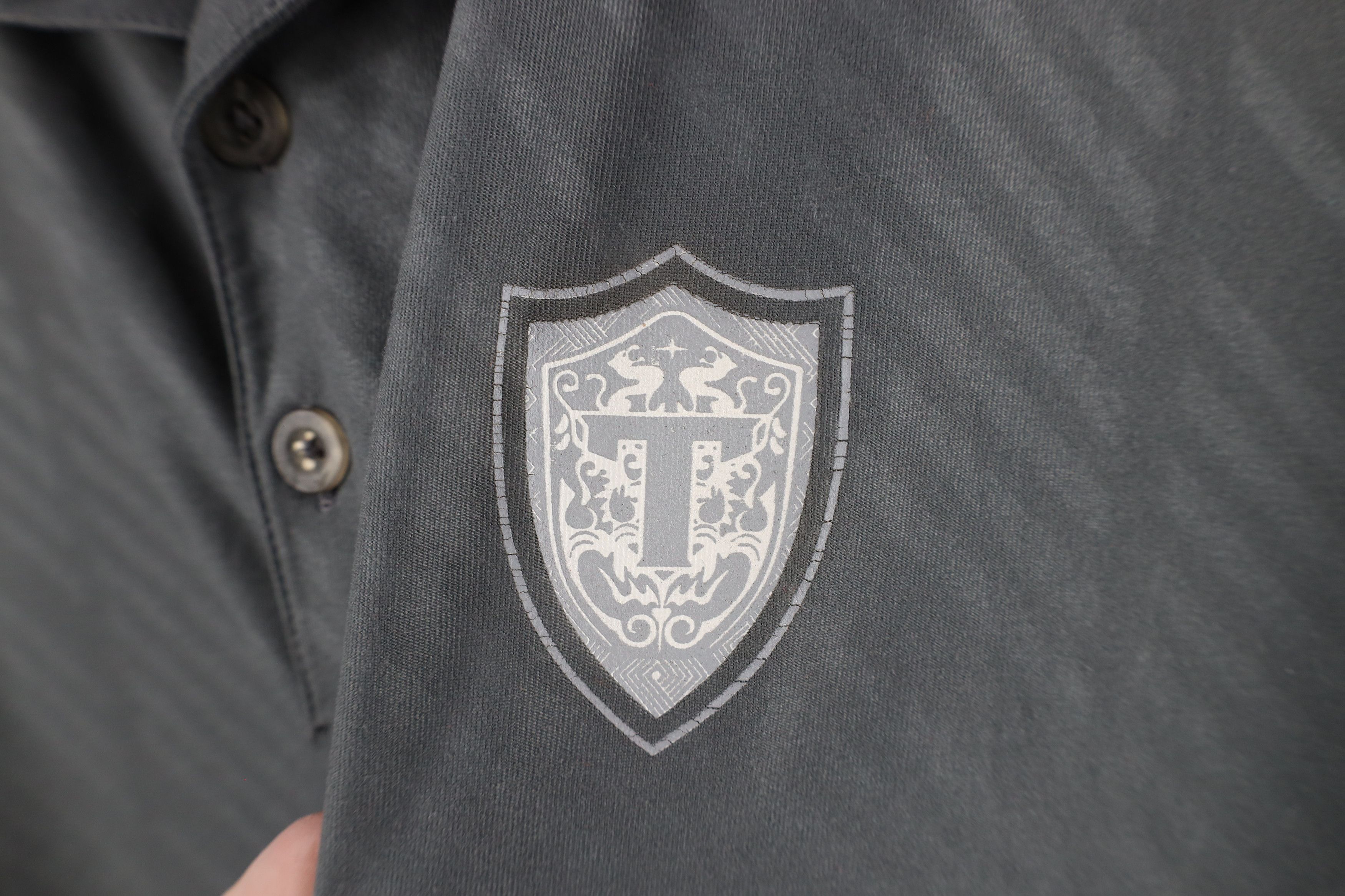 Nike × Vintage Nike Golf of Toledo Crest Striped Collared Polo Shirt Gray Size US XXL / EU 58 / 5 - 5 Thumbnail