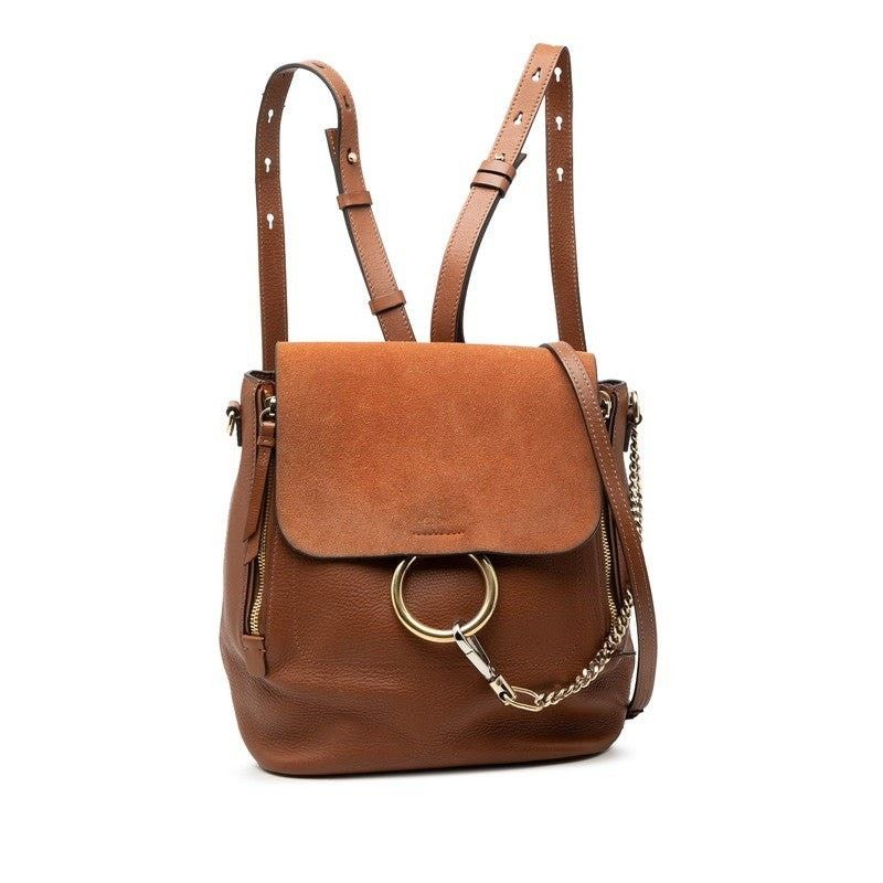 Chloe Chloe Suede Faye Backpack Brown Size ONE SIZE - 1 Thumbnail