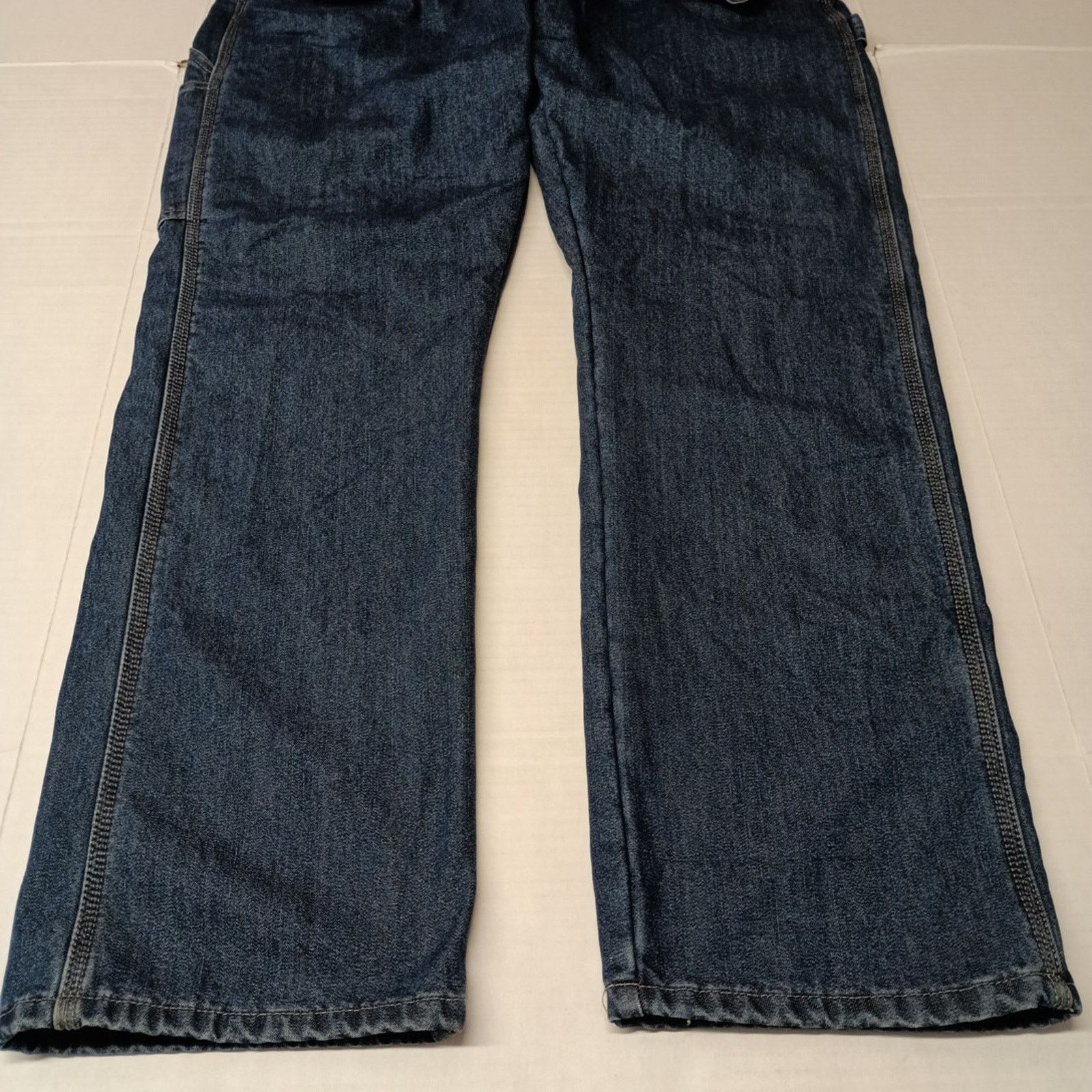 Wrangler Wrangler 36x34 Men Relaxed Fleece Lined Carpenter Jeans Blue Size US 36 / EU 52 - 3 Thumbnail