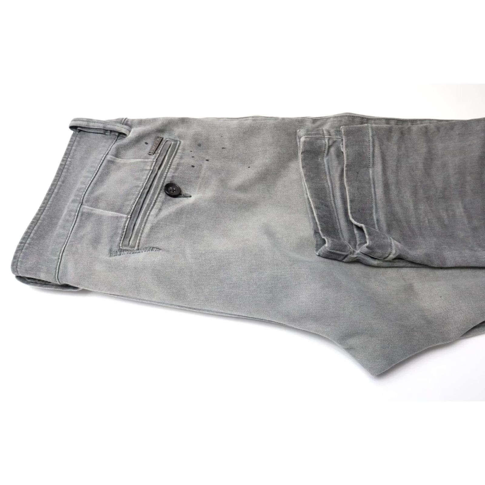 Diesel DIESEL Jeans Men's W29 Grey Chino Stretched Whiskers Zip Fly Fade Effect Size US 29 - 5 Thumbnail