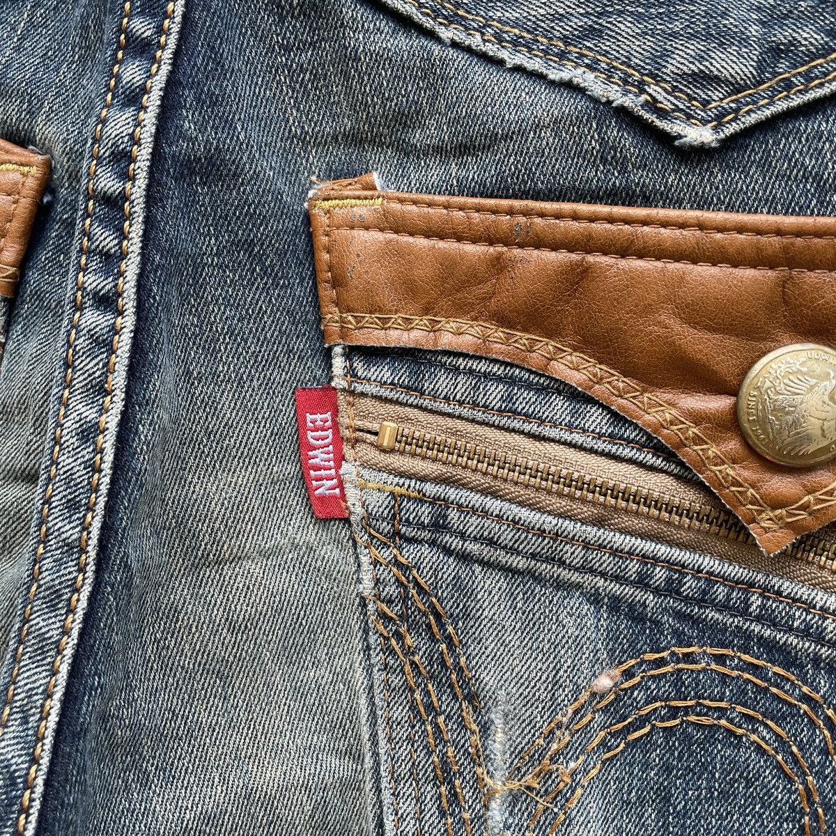 Edwin Vintage Edwin Distressed Faded Ripped Jeans Denim Pants Size US 29 - 11 Thumbnail