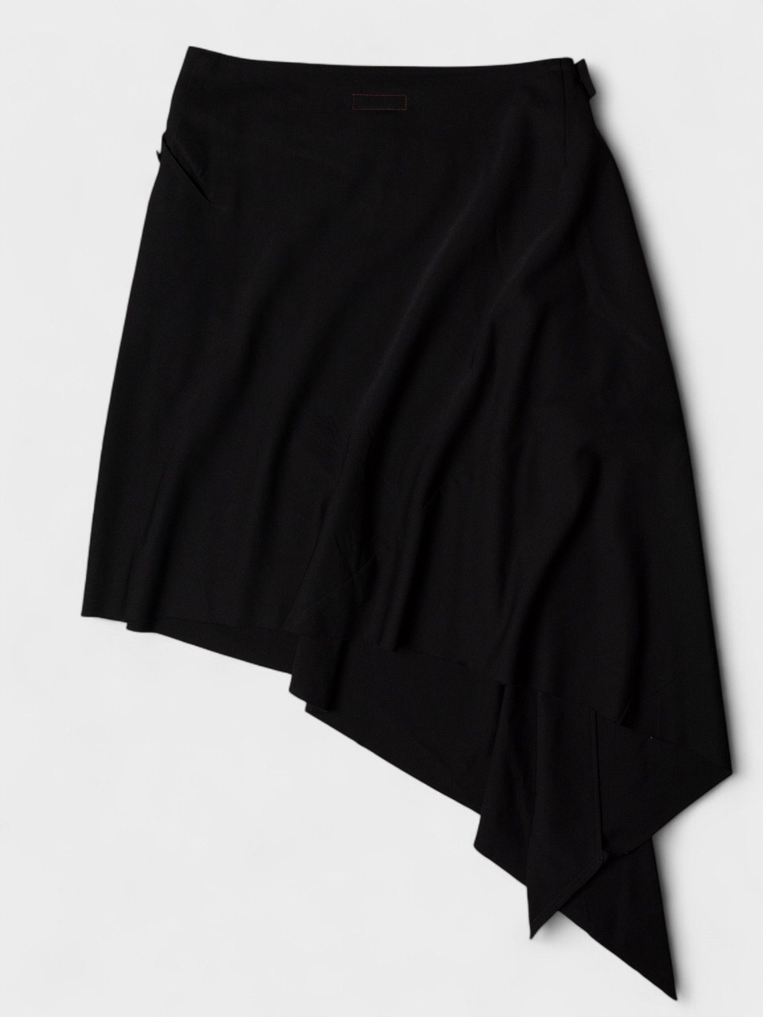 Yohji Yamamoto Y's Red Label - AW07 - wool asymmetrical skirt with buttons Size 33" - 3 Thumbnail
