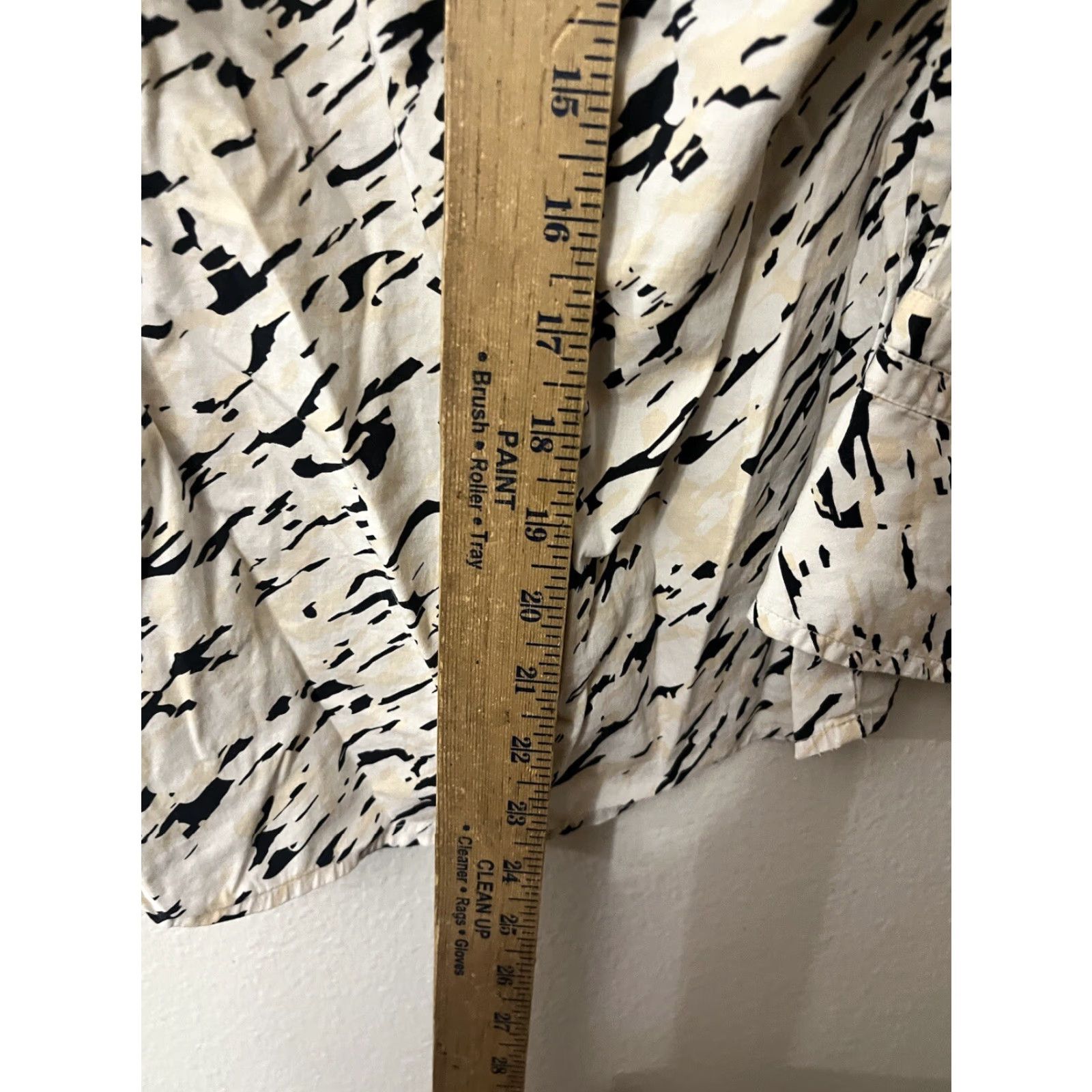 Alfani Alfani Womens Button-Front Shirt Sz 14 Geometric Long Sleeve Collared Cotton Blend Multicolor Workwear Size XL / US 12-14 / IT 48-50 - 4 Thumbnail