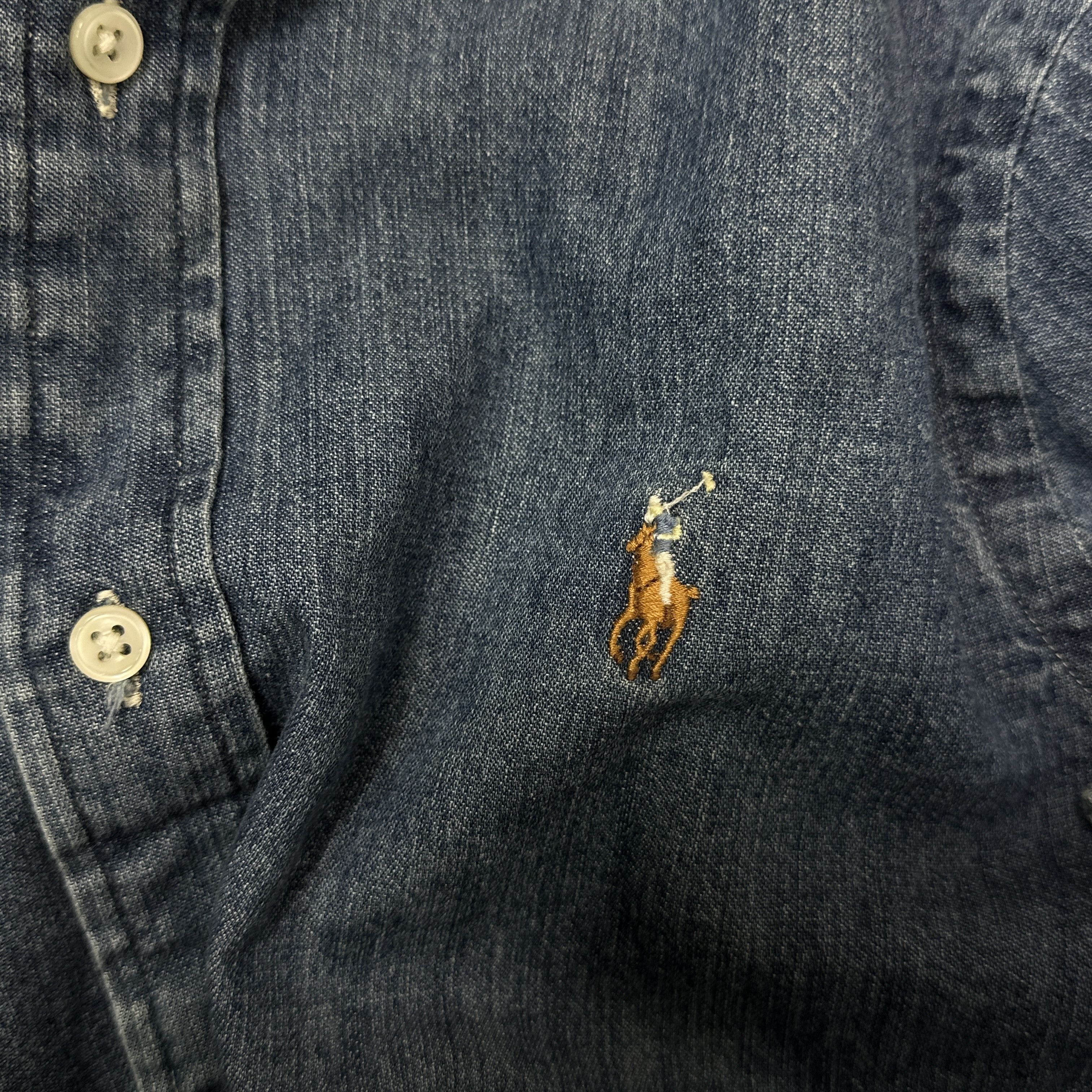 Polo Ralph Lauren Vintage Denim Old Money Preppy Polo Ralph Lauren Shirt 00s Size US S / EU 44-46 / 1 - 4 Thumbnail