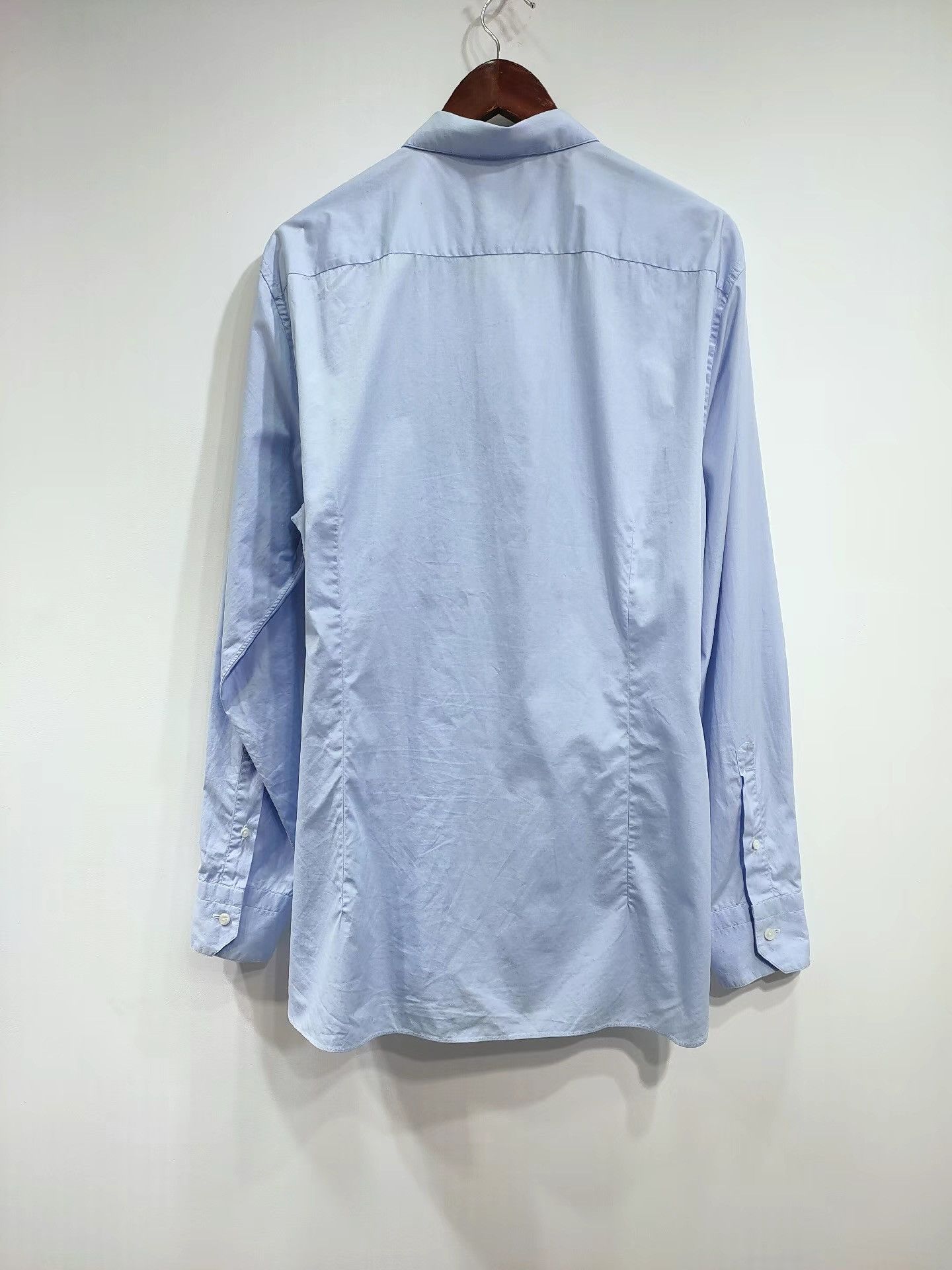 Ermenegildo Zegna Ermenegildo Zegna Men's Blue Long Sleeve Shirt K29 Size US XXL / EU 58 / 5 - 2 Thumbnail