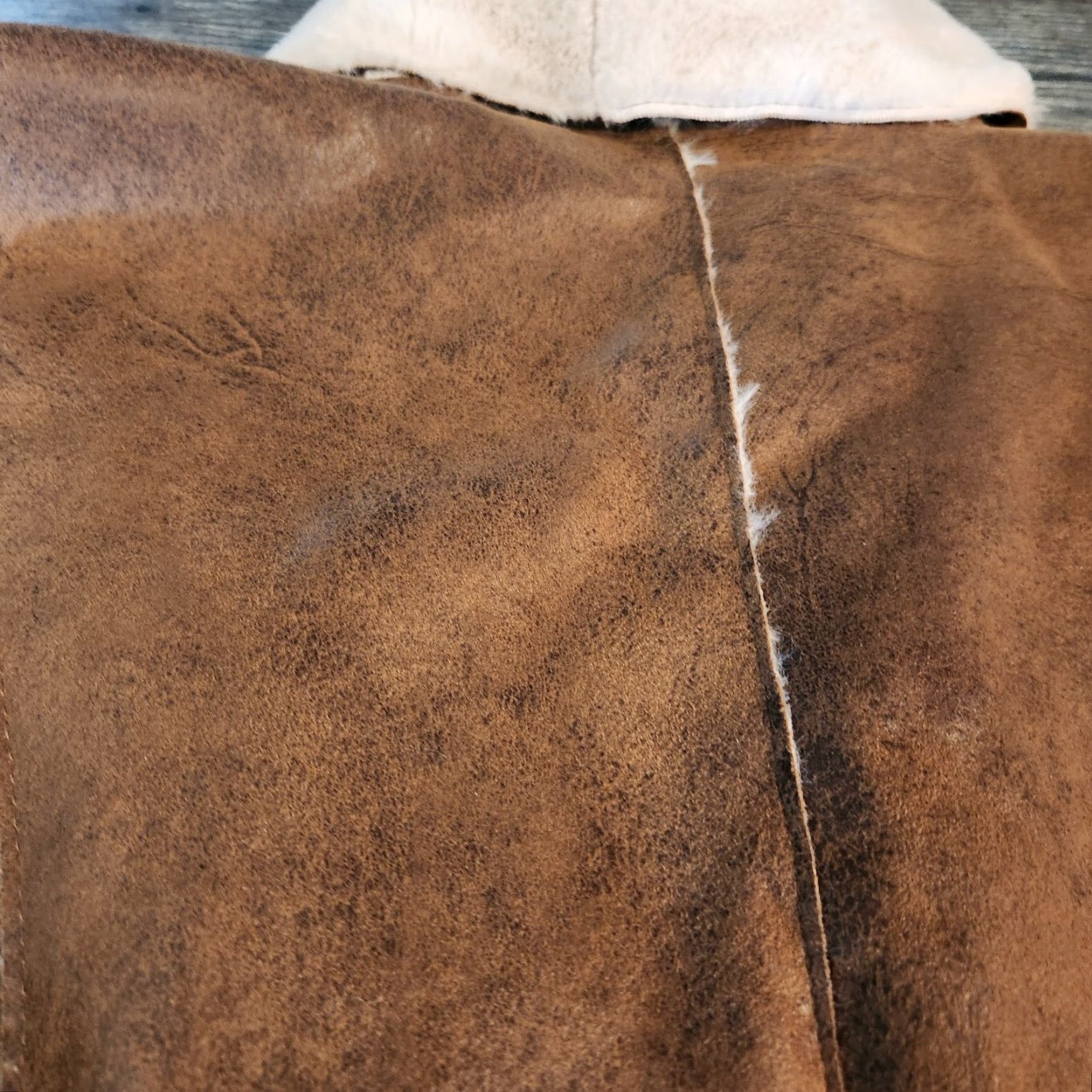 Vintage VINTAGE Faux Leather Shearling Drape Vest Open Front Brown Womens Medium Western Cowgirl Knox Rose Vest M Brown Womens Bohemian Rock Open Front Size M / US 6-8 / IT 42-44 - 5 Thumbnail