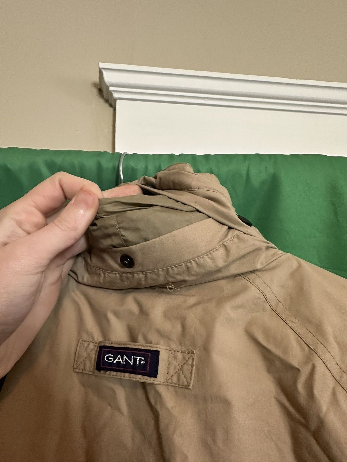 Gant Beige down waterfowl feather zip-up puffer coat Size US L / EU 52-54 / 3 - 8 Thumbnail