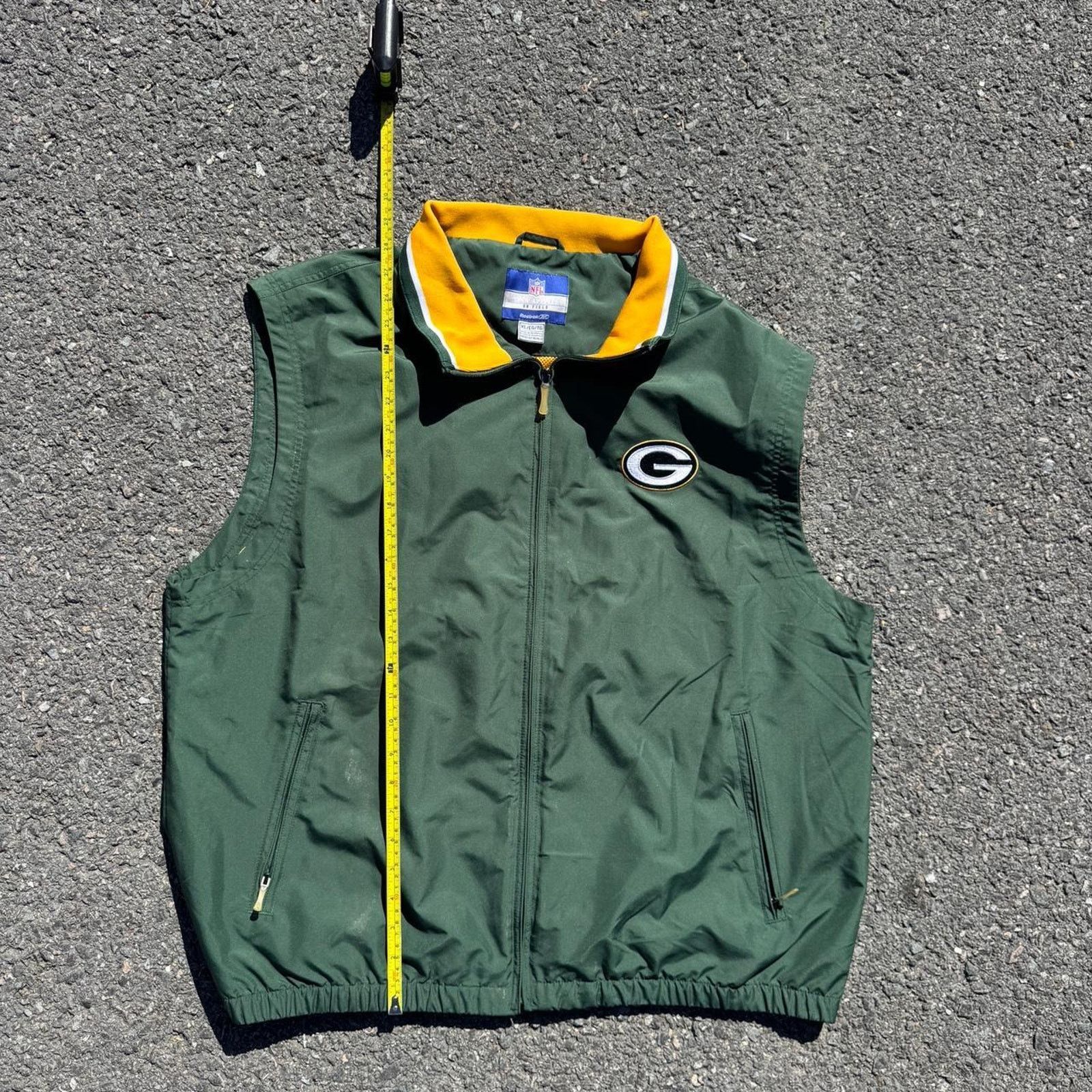 Reebok Vintage 90s Reebok Green Bay Packers Nylon Vest – Size XL Size US XL / EU 56 / 4 - 7 Thumbnail