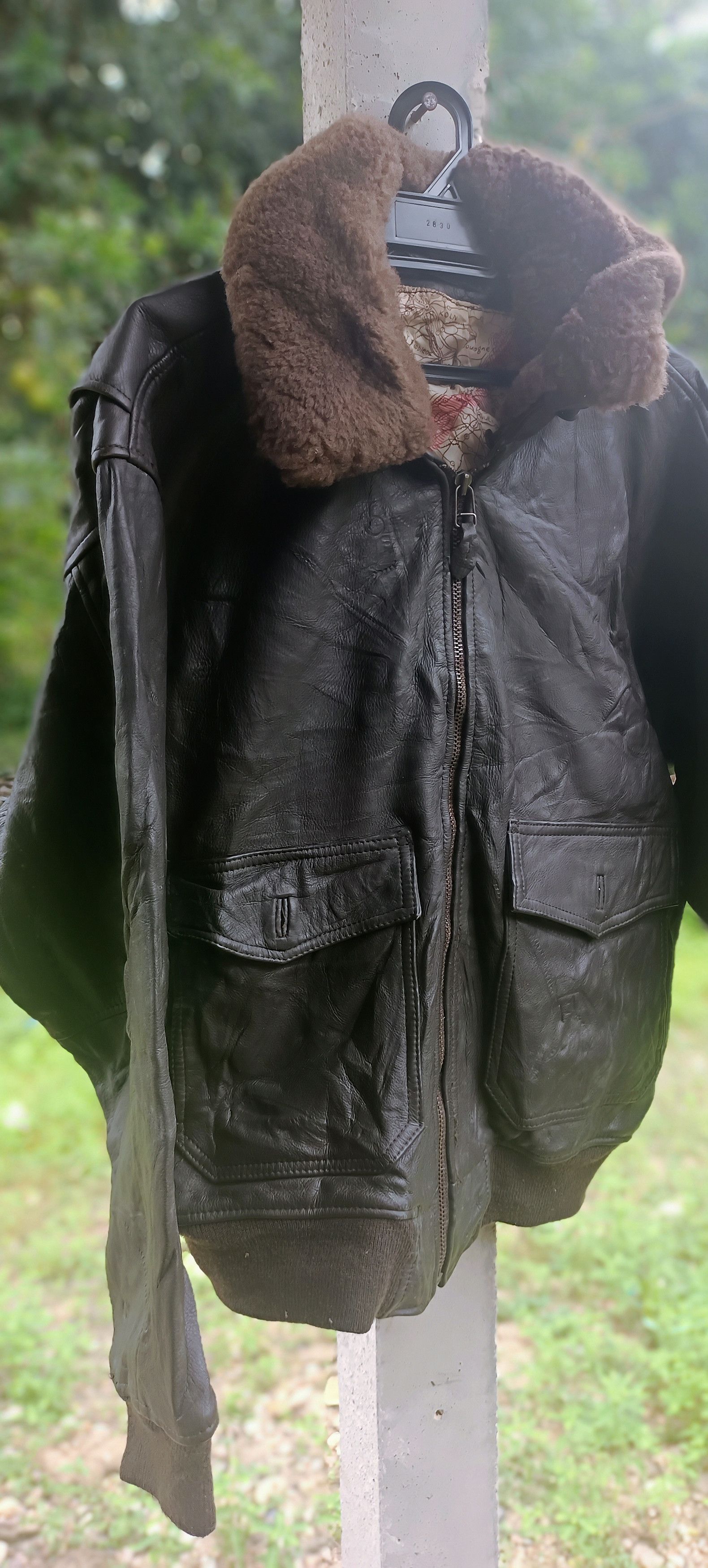 Japanese Brand Vintage🔥Inner Map Leather jacket Size US L / EU 52-54 / 3 - 2 Thumbnail