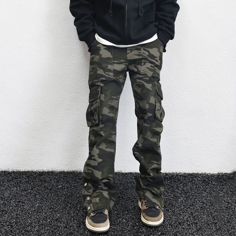 Designer × Japanese Brand Cargo camouflage trousers casual baggy pockets wide leg Size US 32 / EU 48 - 4 Thumbnail