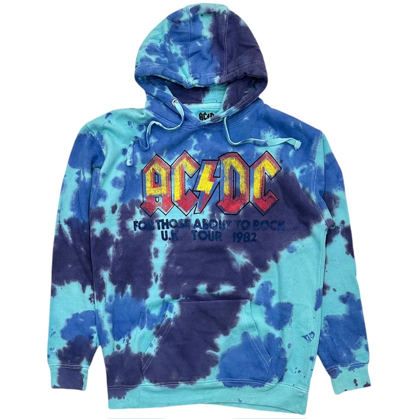 AC/DC AC/DC Mens Hoodie Tie Dye Distressed 1982 UK Tour Sweatshirt Size US S / EU 44-46 / 1 - 1 Thumbnail