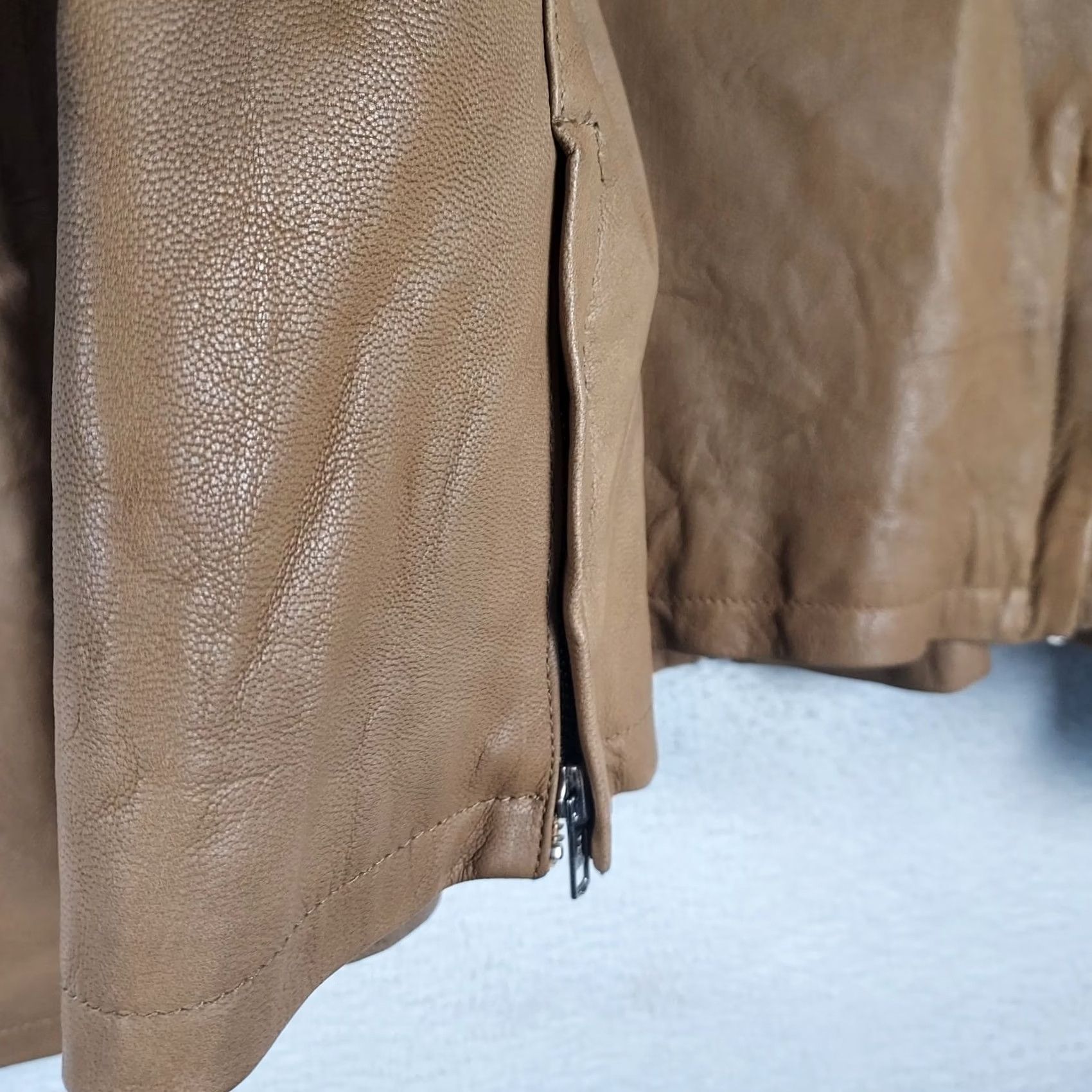 Vintage M & M Wilsons M Julian Leather Jacket Mens XL Brown Zip Bomber Coat Jacket Regular Fit Classic Style Size US XL / EU 56 / 4 - 4 Thumbnail