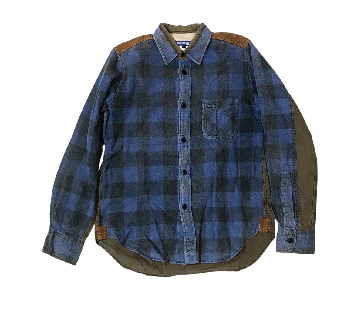 Junya Watanabe Junya watanabe cdg man AD2010 hybrid washed flannel shirt Size US S / EU 44-46 / 1 - 1 Thumbnail