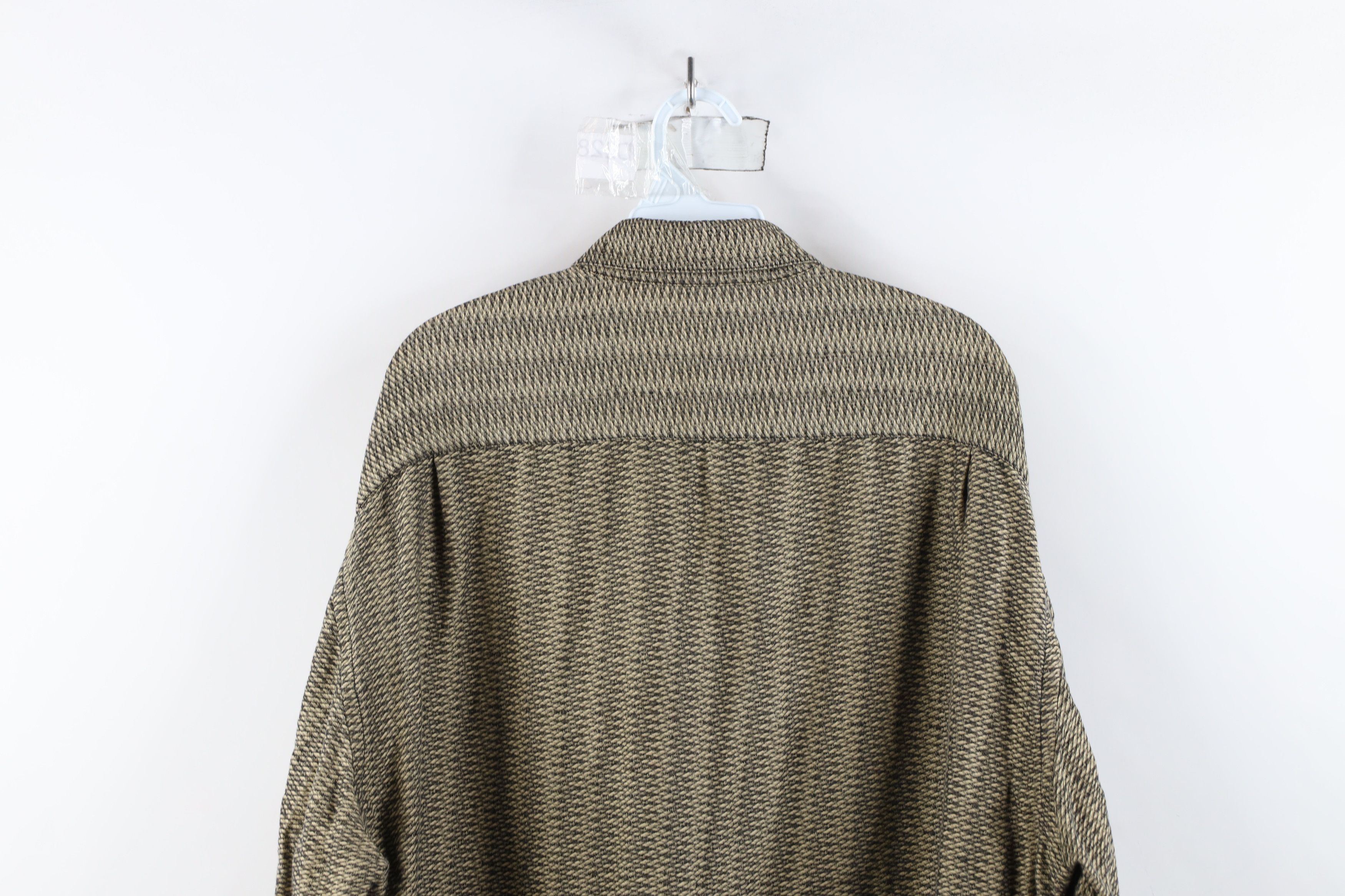 Vintage Vintage 90s Streetwear Weave Knit Collared Button Down Shirt Size US XL / EU 56 / 4 - 9 Thumbnail