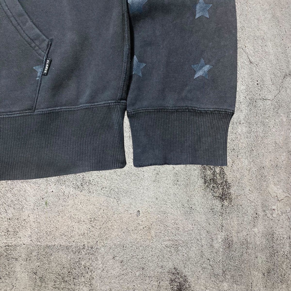 Japanese Brand Vintage Trashed Xlarge Stars Logo Fur Ziphoodie Y2k Black Size US XL / EU 56 / 4 - 5 Thumbnail