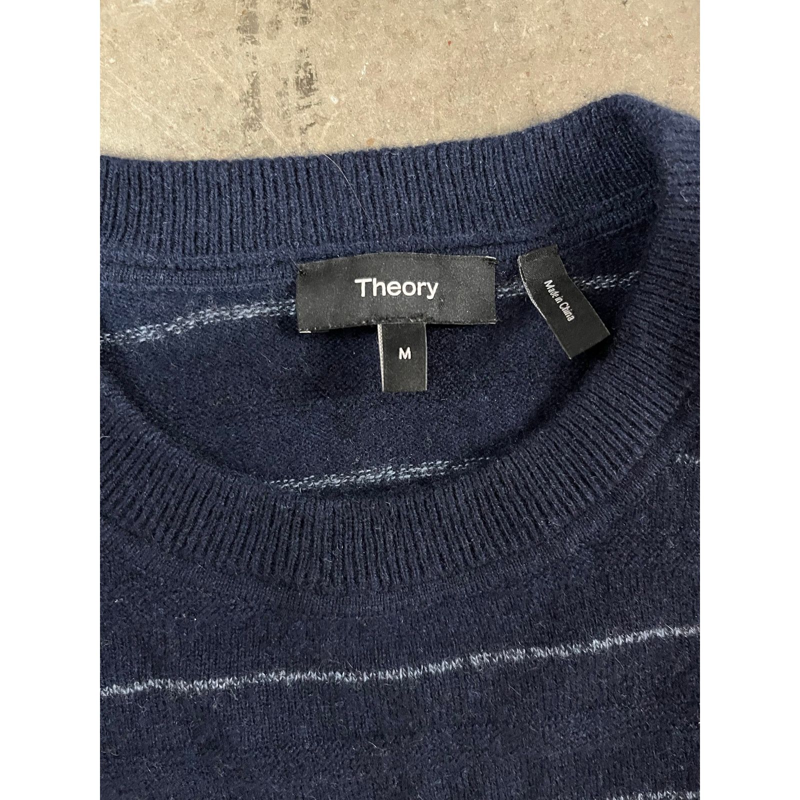 Theory Theory - Wool stripped Sweater / M / Blue Size US M / EU 48-50 / 2 - 3 Thumbnail