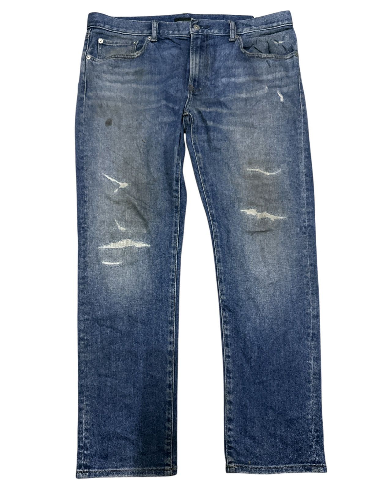 Japanese Brand Uniqlo Distress Light Washed🎌💥 Size US 38 / EU 54 - 1 Thumbnail