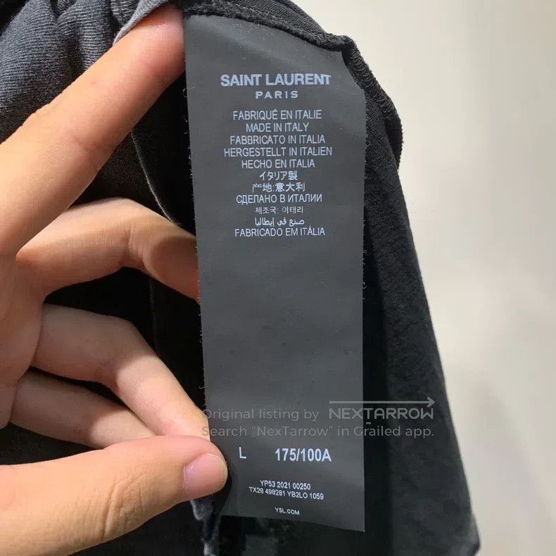 Saint Laurent Paris Saint Laurent Paris Washed Distressed Letter Print Short S Size US L / EU 52-54 / 3 - 5 Thumbnail