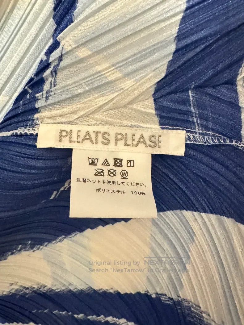 Issey Miyake Issey Miyake Blue and White Striped Shirt Size XXL / US 16-18 / IT 52-54 - 4 Thumbnail