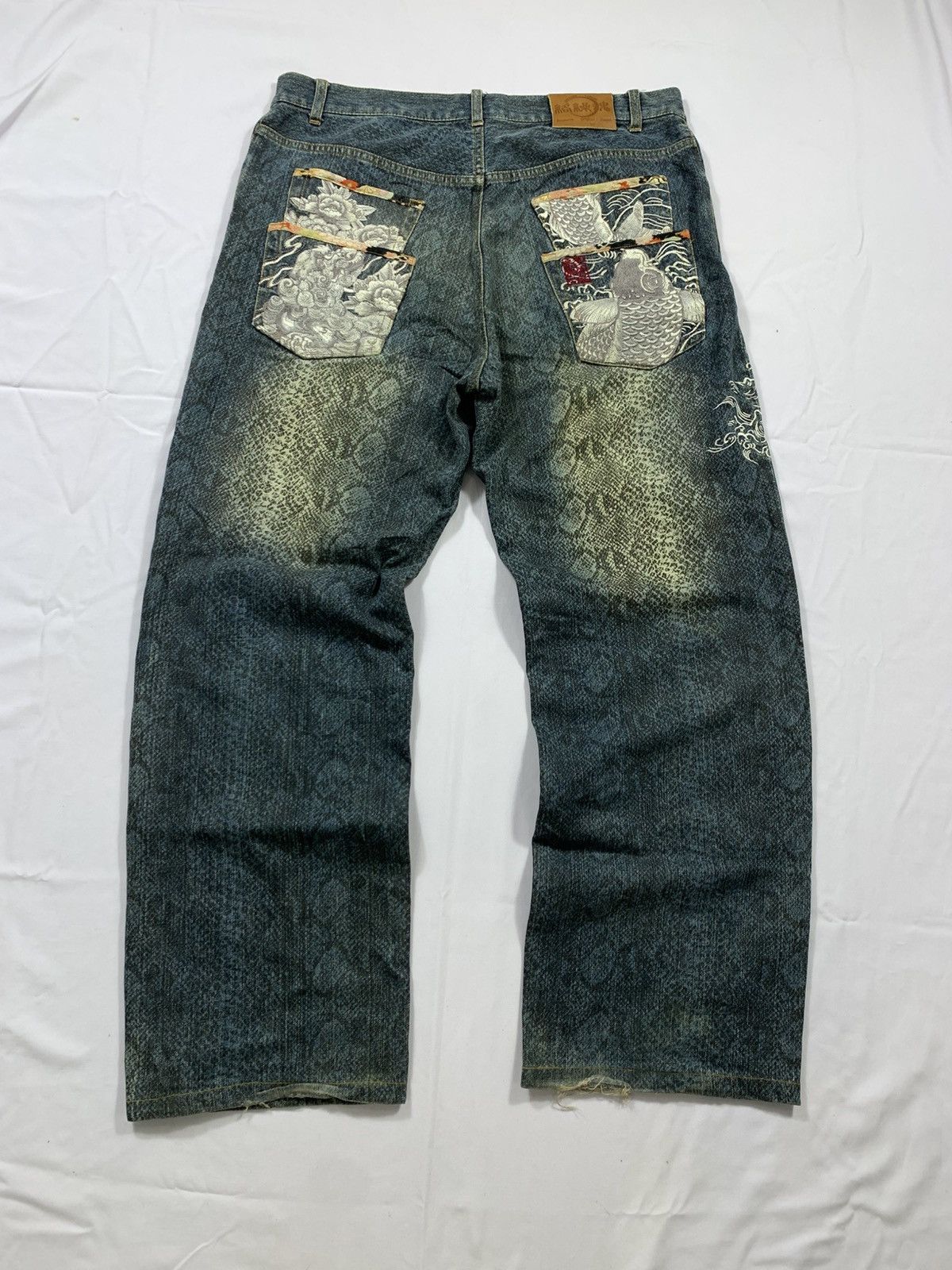 Tornado Mart RARE🔥KARAKURI TAMASHII SNAKE PYTHON DENIM JEANS Size US 38 / EU 54 - 1 Thumbnail