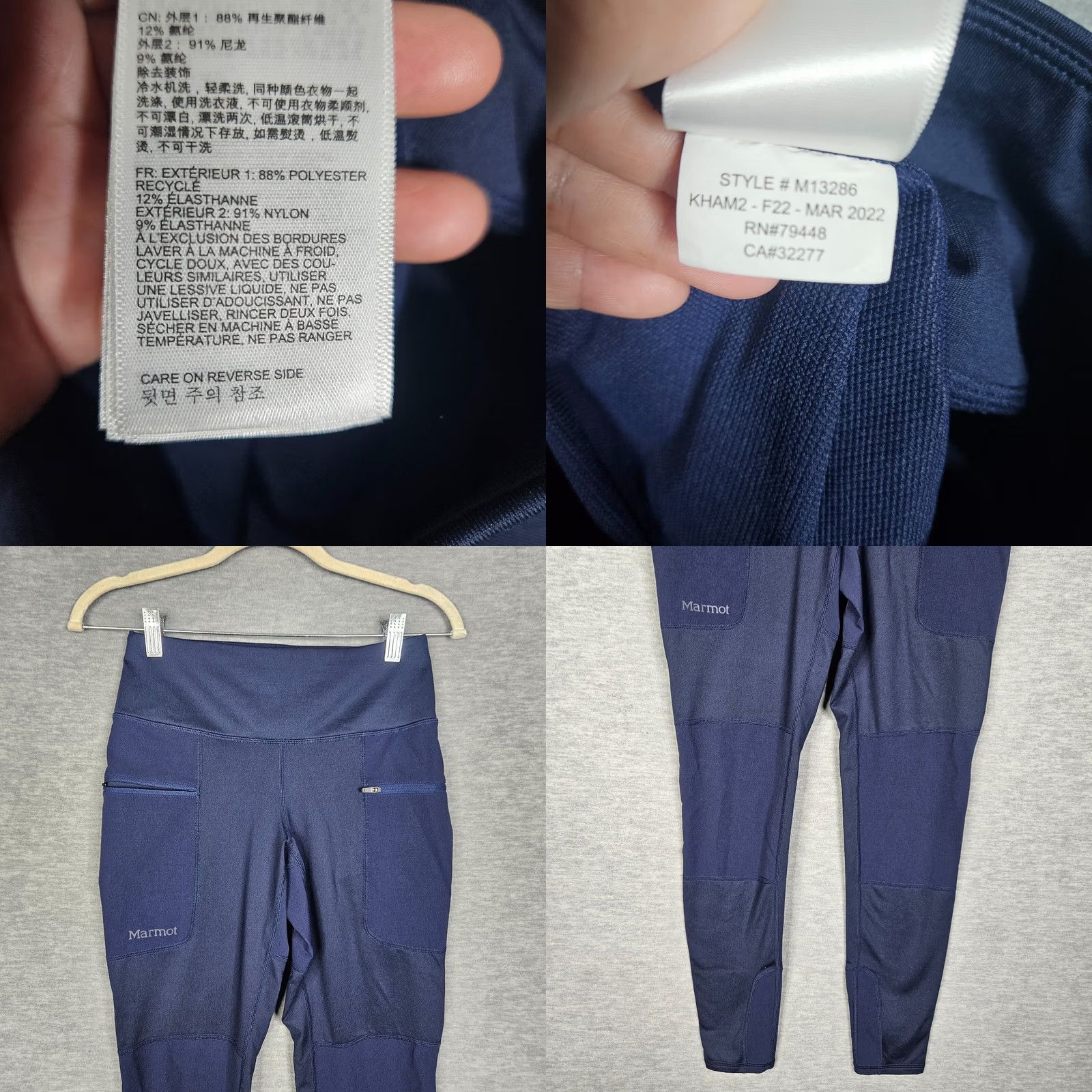 Marmot Marmot Navy Blue Side Pocket Zipper Women's Activewear Ankle Pants XS Pants Women's Navy Blue Marmot Side Pocket Zipper Ankle Pants XS Size 26" / US 2 / IT 38 - 8 Thumbnail