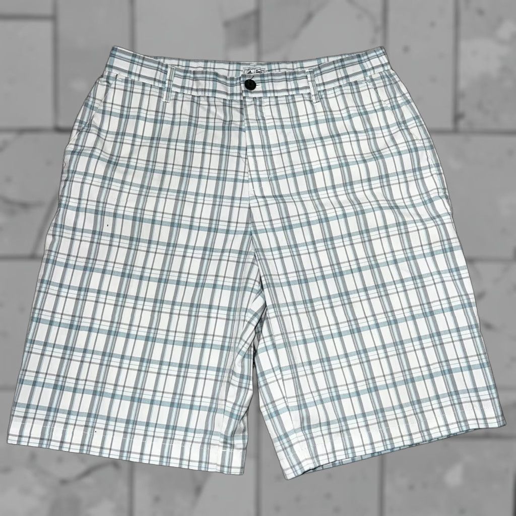 Adidas VINTAGE Adidas Men's Golf Shorts Bermuda Athletic Plaid Blue/Grey Size 34 Size US 34 / EU 50 - 1 Thumbnail