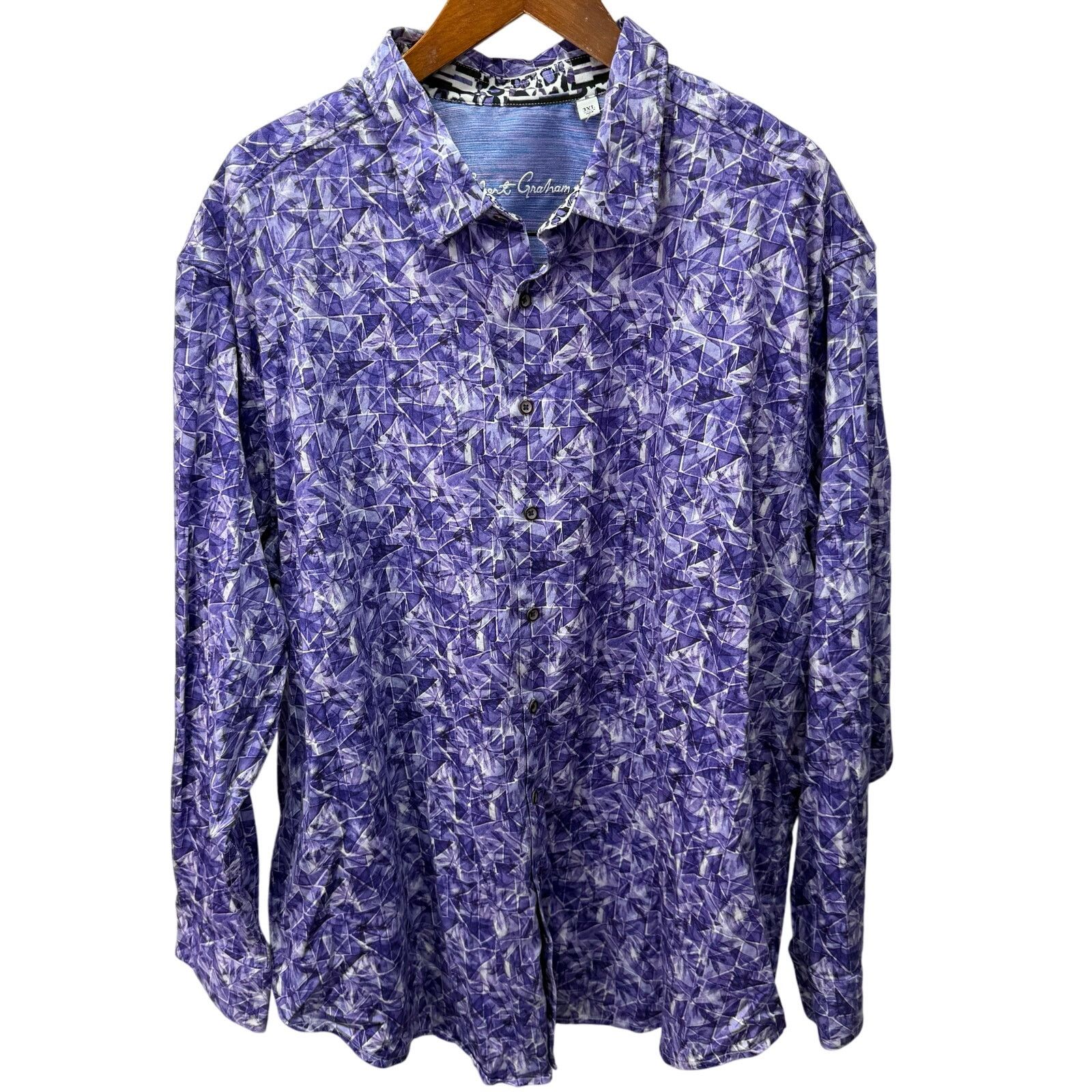 Robert Graham Robert Graham Men's Shirt Big Tall 3XL Long #G704 Size US XXL / EU 58 / 5 - 3 Thumbnail