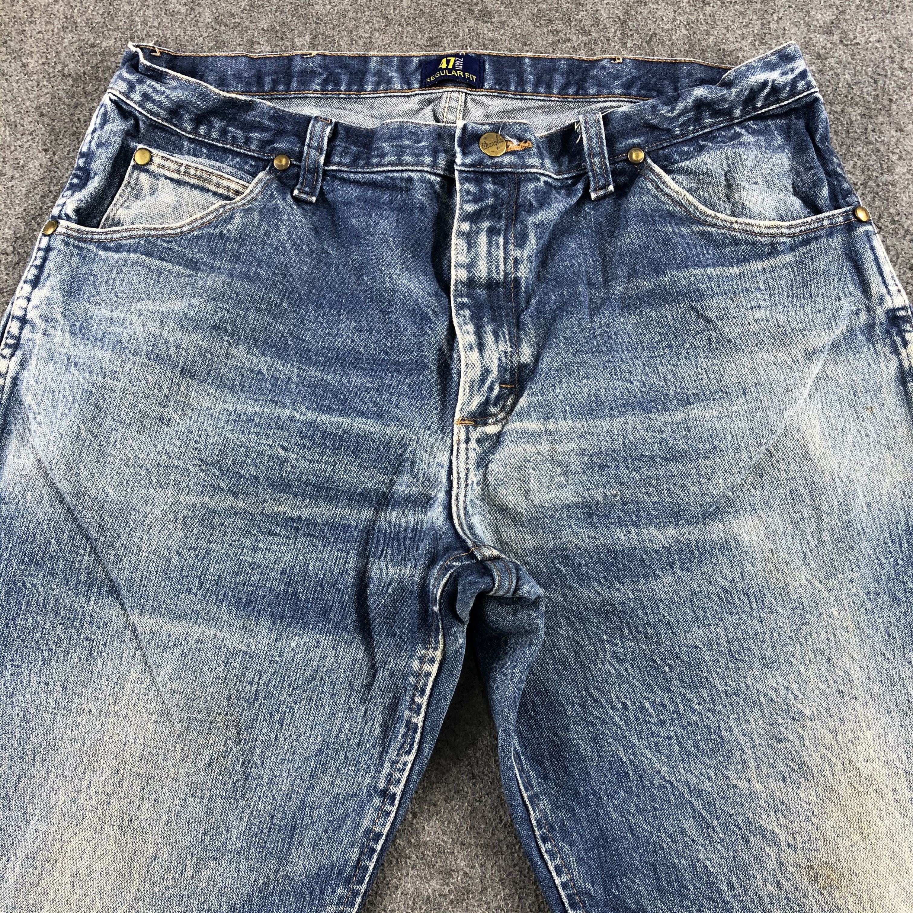 Vintage Vintage Blue Wash Wrangler Jeans-J2296 Size US 35 - 3 Thumbnail