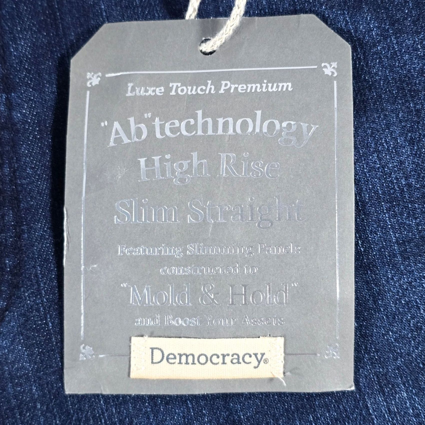 Vintage Democracy High Rise Slim Straight Jeans Dark Wash 14W Ab Technology Size 36" / US 14 / IT 50 - 2 Thumbnail