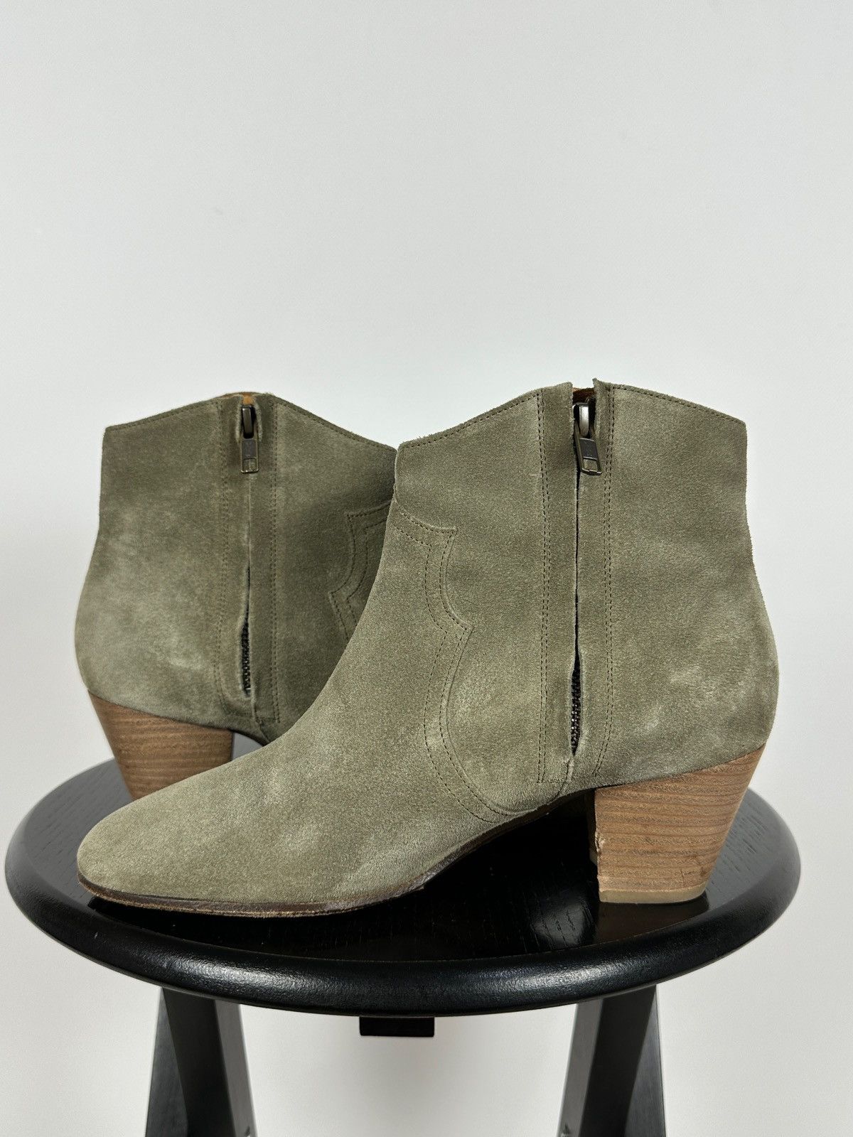Isabel Marant × Isabel Marant Etoile Isabel Marant Étoile Dicker Suede Ankle Boots Western Style Size US 9 / IT 39 - 9 Thumbnail