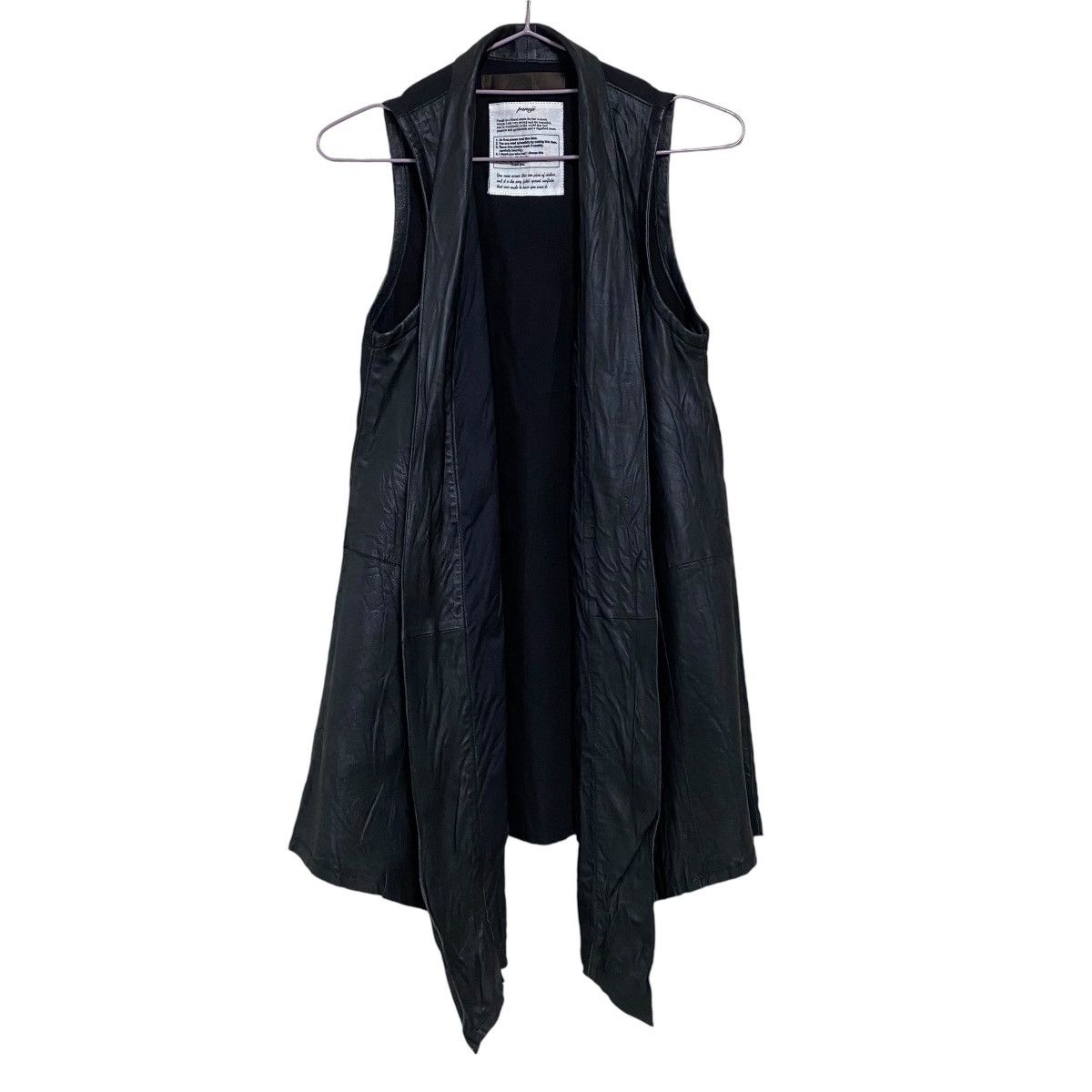 GOA Panaji G.O.A Lambskin Leather Asymmetrical Vest Size M / US 6-8 / IT 42-44 - 1 Thumbnail