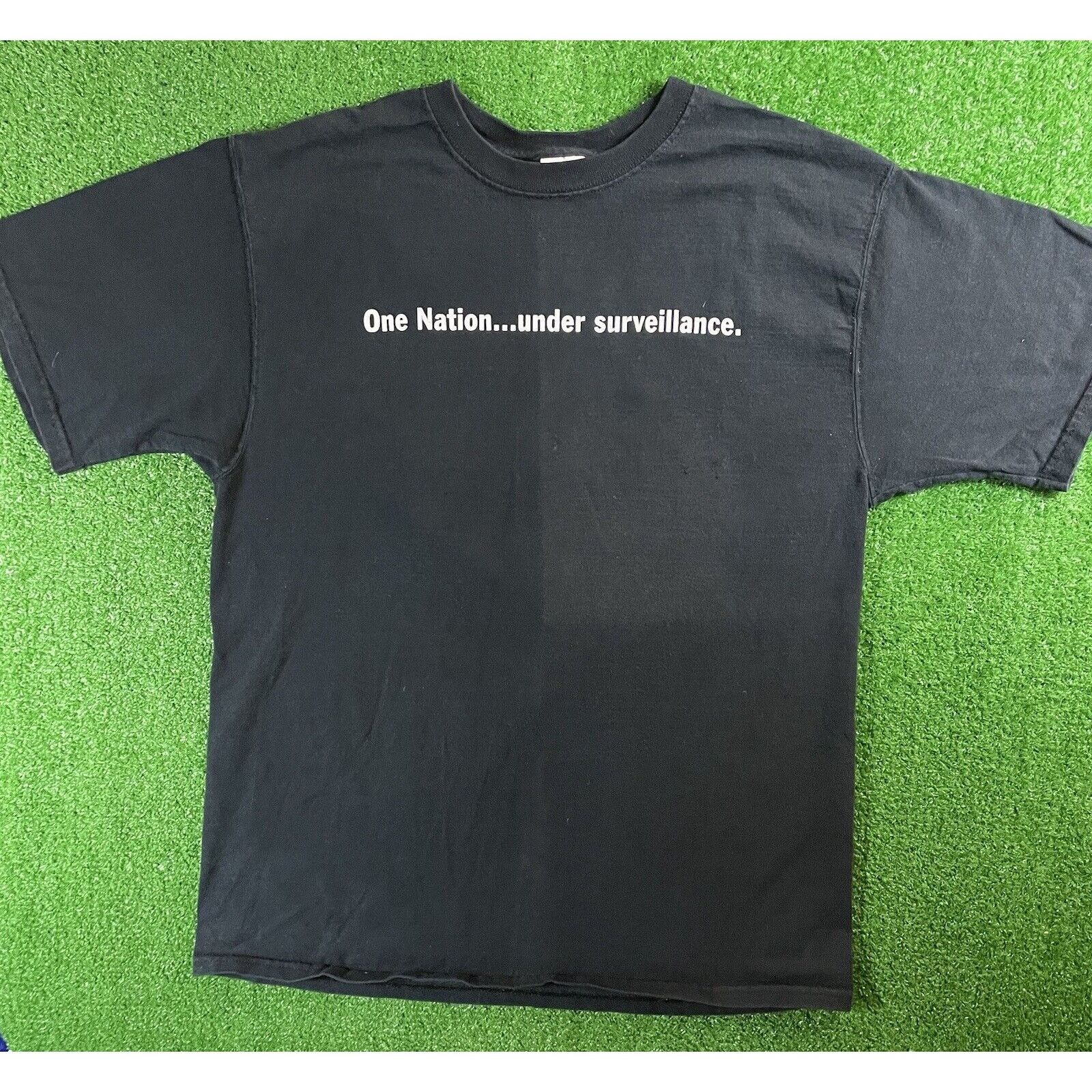 Vintage Vintage Y2K Antigovernment Large Faded Black Shirt USA Size US L / EU 52-54 / 3 - 1 Thumbnail