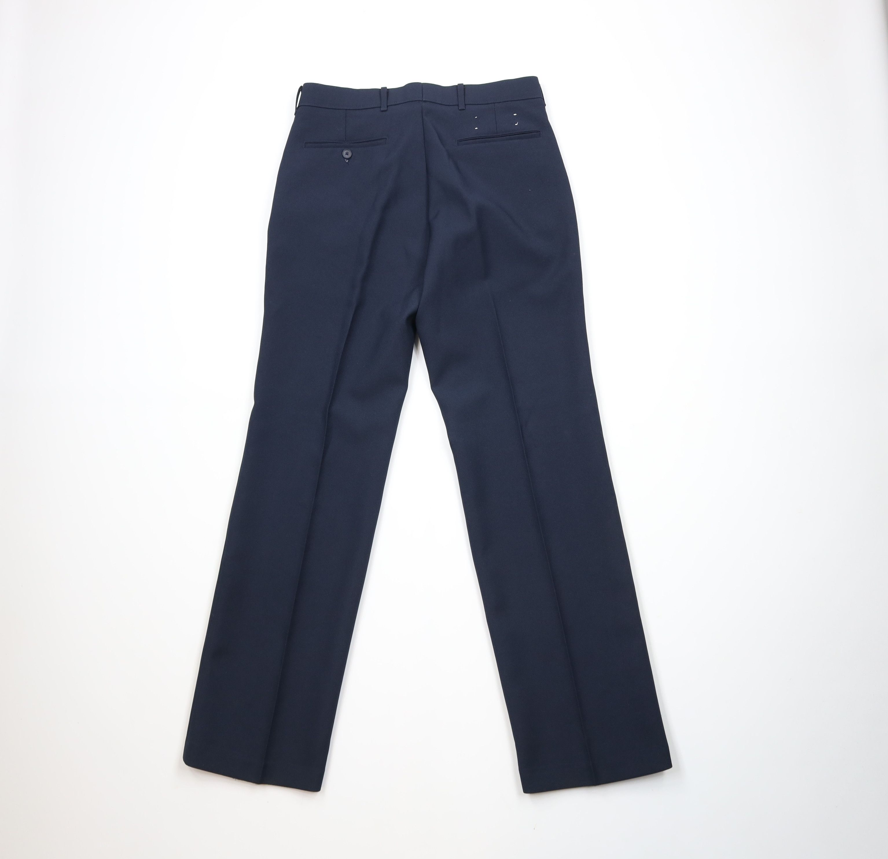Levi's × Vintage Vintage 70s Levis Flared Wide Leg Chino Pants Navy Blue USA Size US 30 / EU 46 - 8 Thumbnail