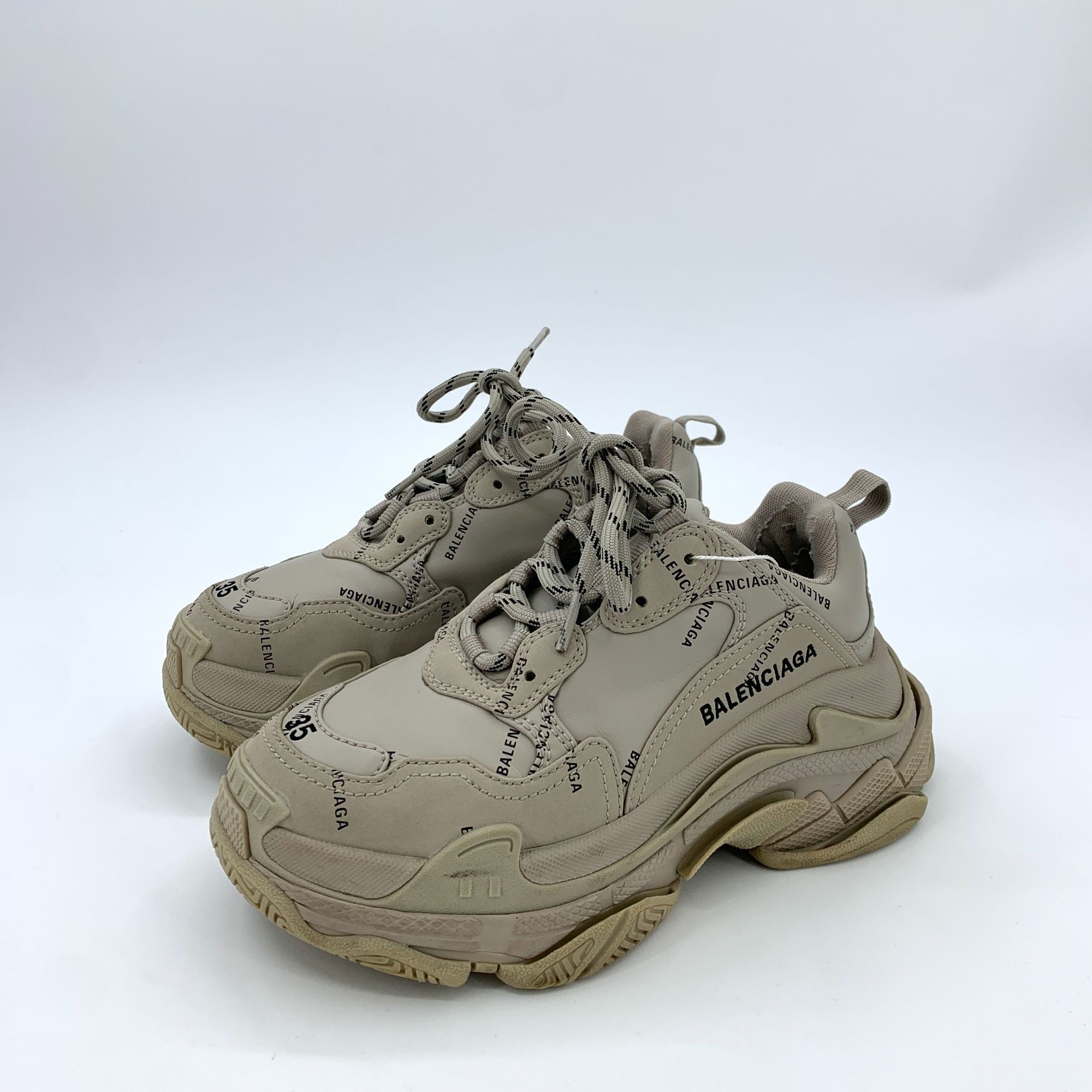 Balenciaga Balenciaga Triple S Beige Sneakers Size 35 Womens Leather De Size US 5 / IT 35 - 1 Thumbnail