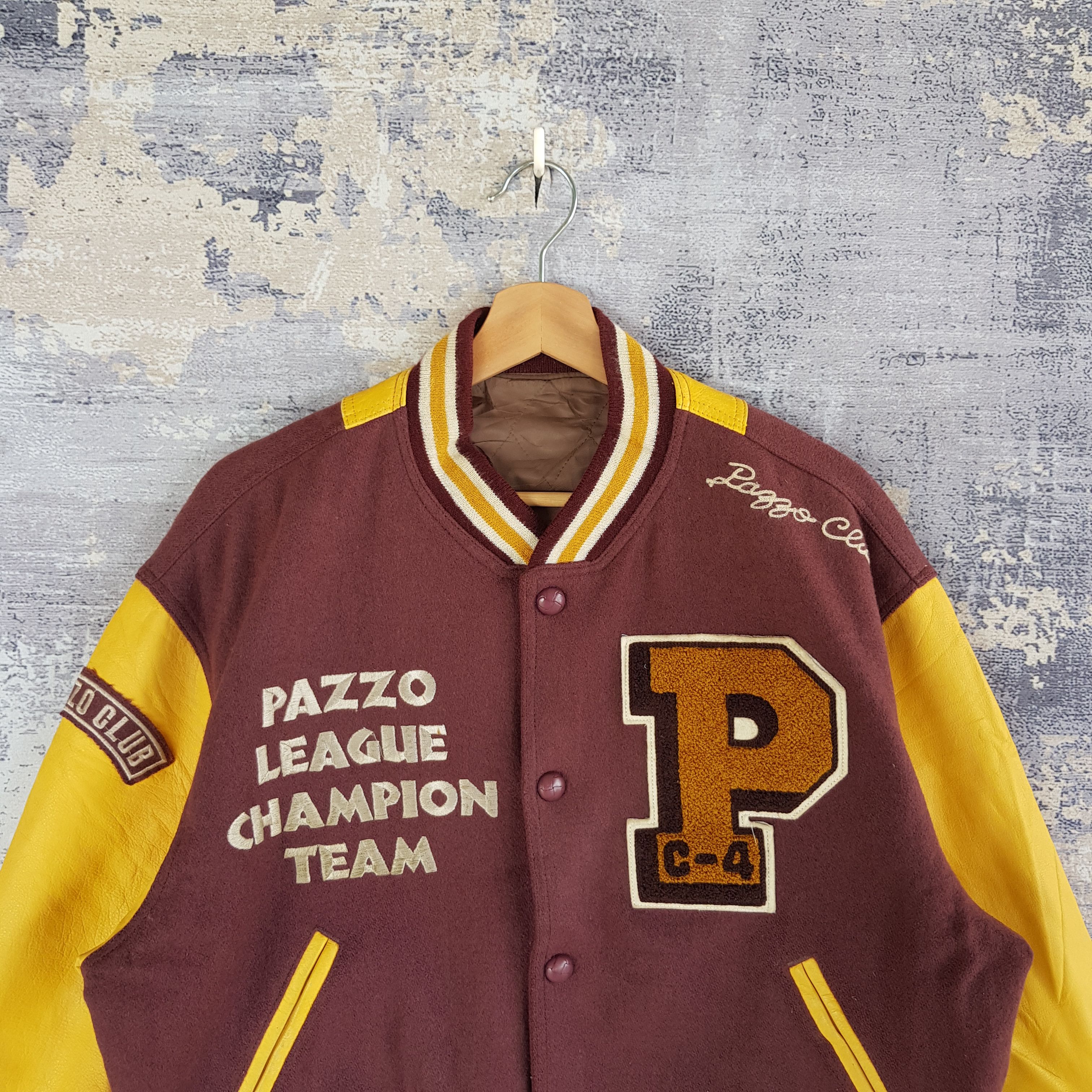 Vintage Vintage Pazzo Club Letterman Leather Wool Varsity Jacket Size US M / EU 48-50 / 2 - 3 Thumbnail