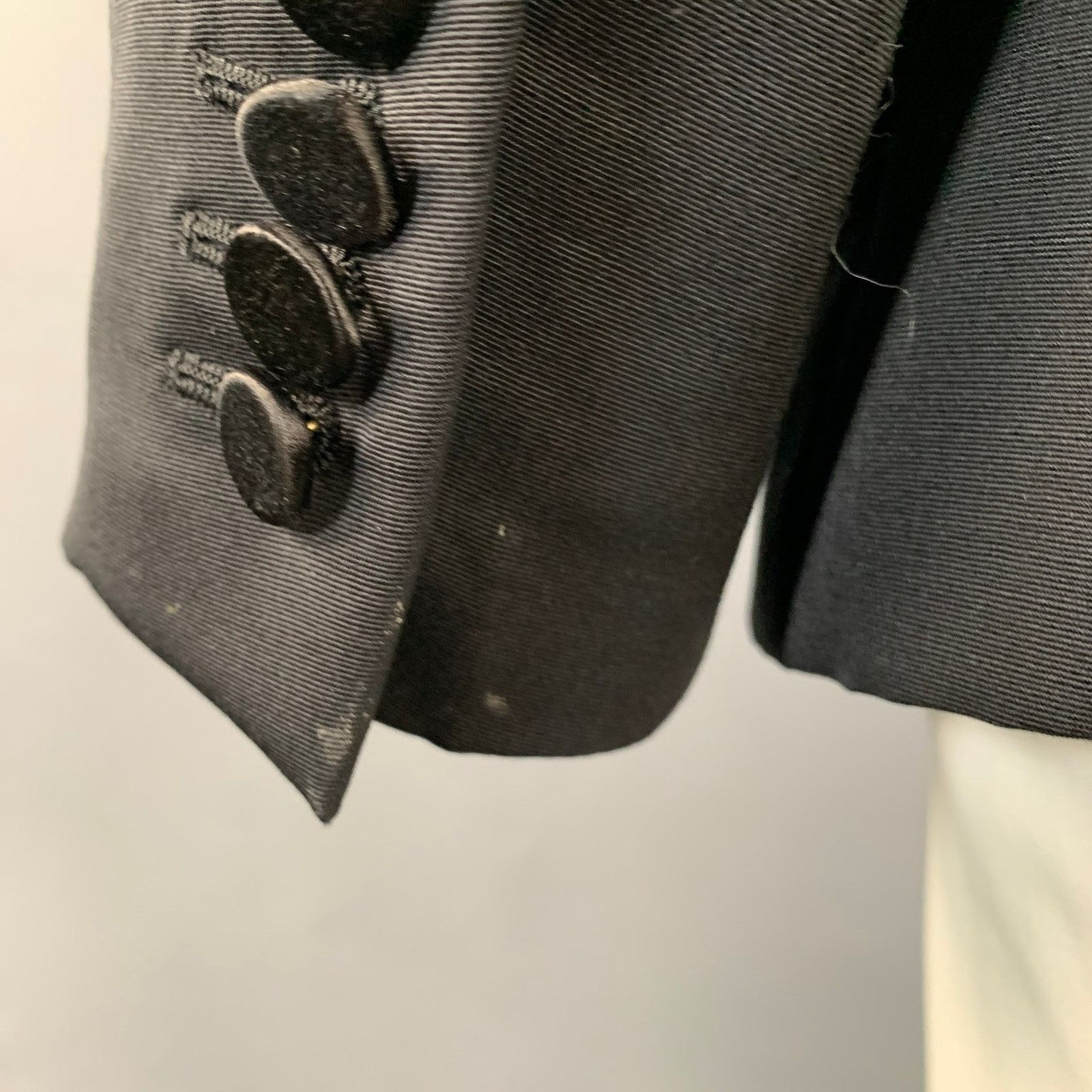 Burberry Prorsum BURBERRY PRORSUM Size 44 Wool Notch Lapel Tuxedo Sport Coat Size 44R - 5 Thumbnail